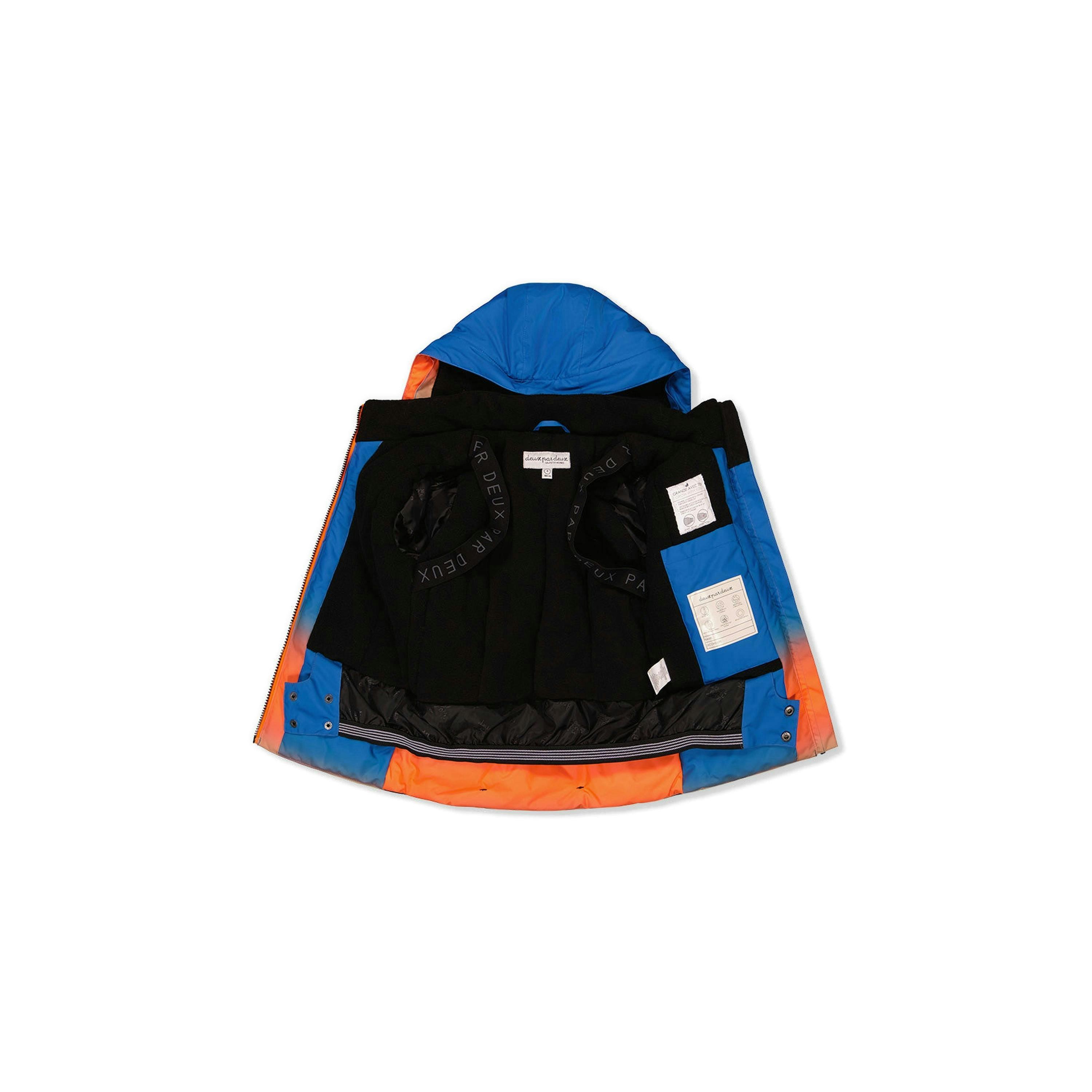 Two Piece Play Snowsuit Blue And Orange Gradient , view 6 of 6