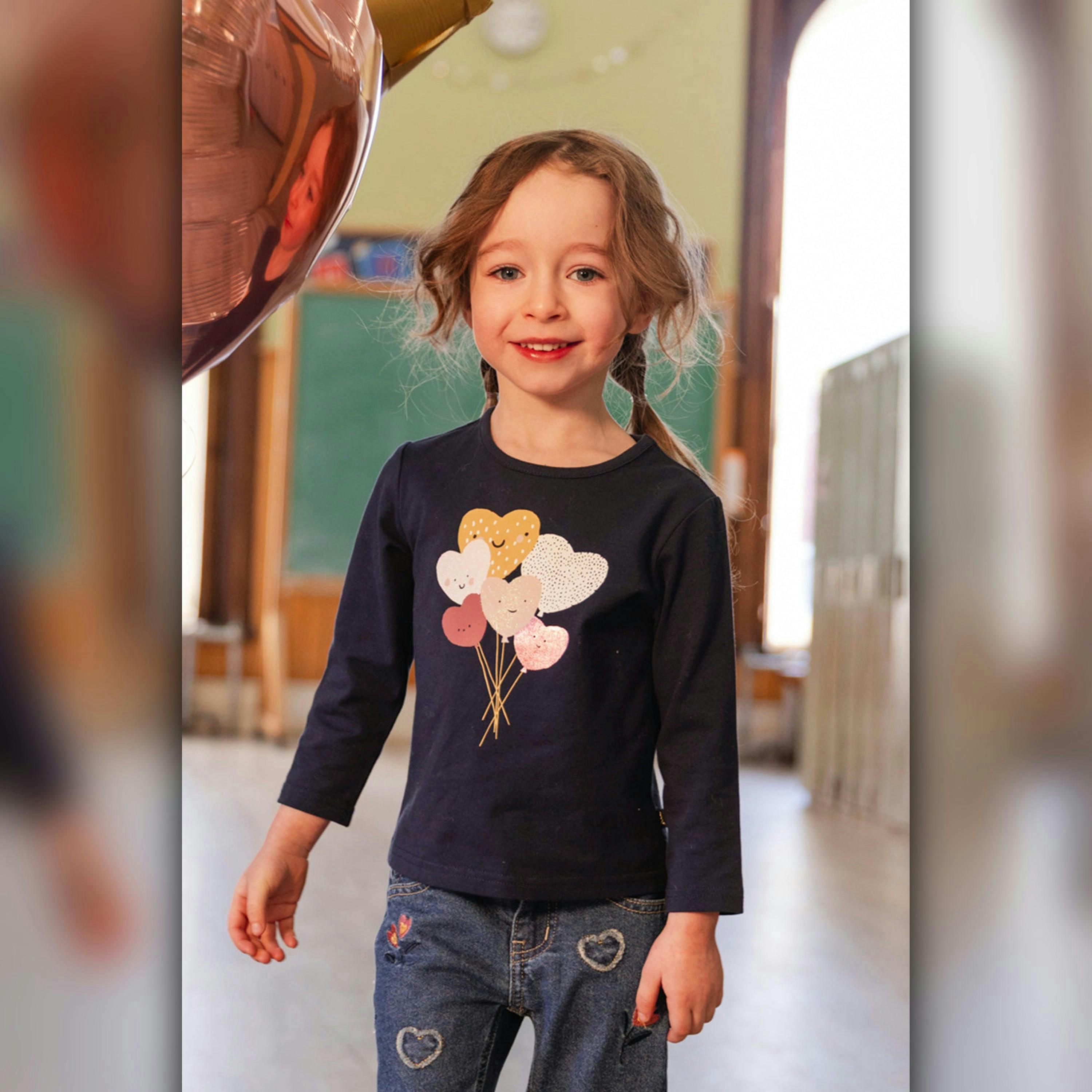Organic Cotton T-Shirt Royal Blue And Pink , view 3 of 6