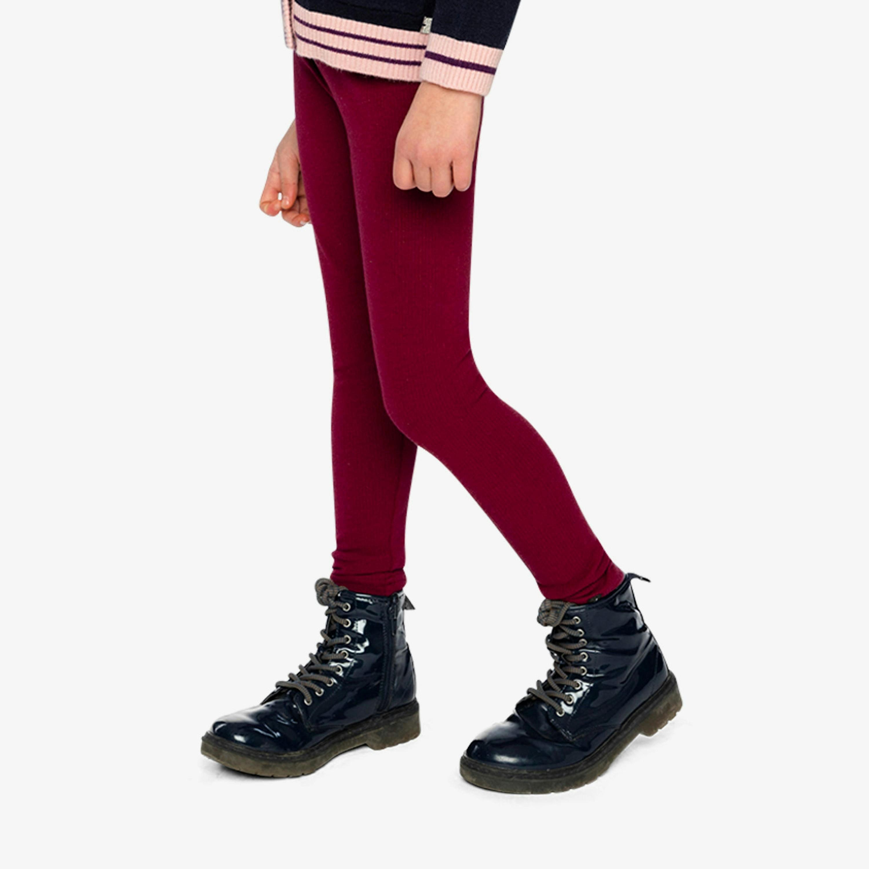 Rib Leggings Reddish-Brown , view 3 of 6