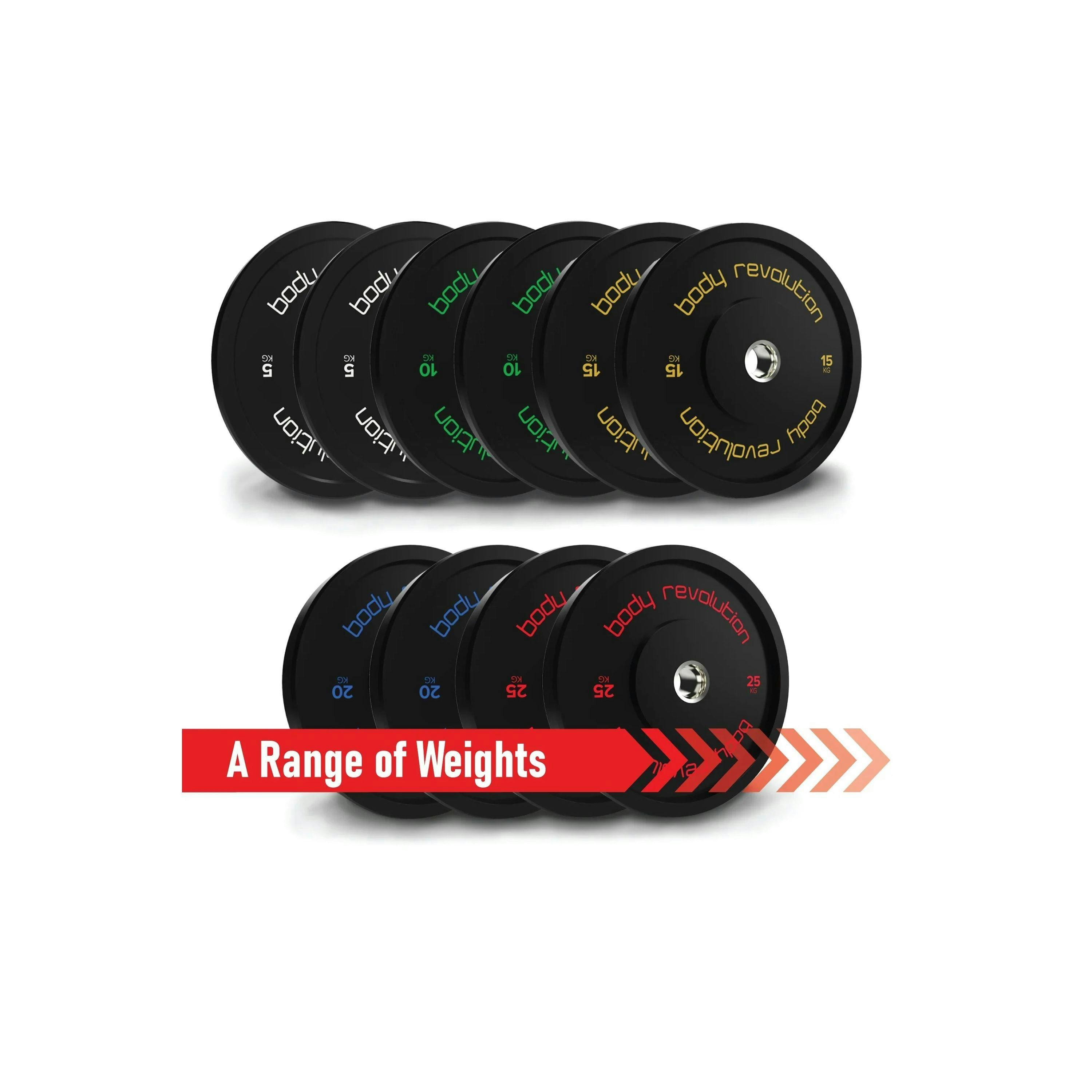 Body Revolution Olympic Black Bumper Plate 60kg Bundle , view 4 of 4