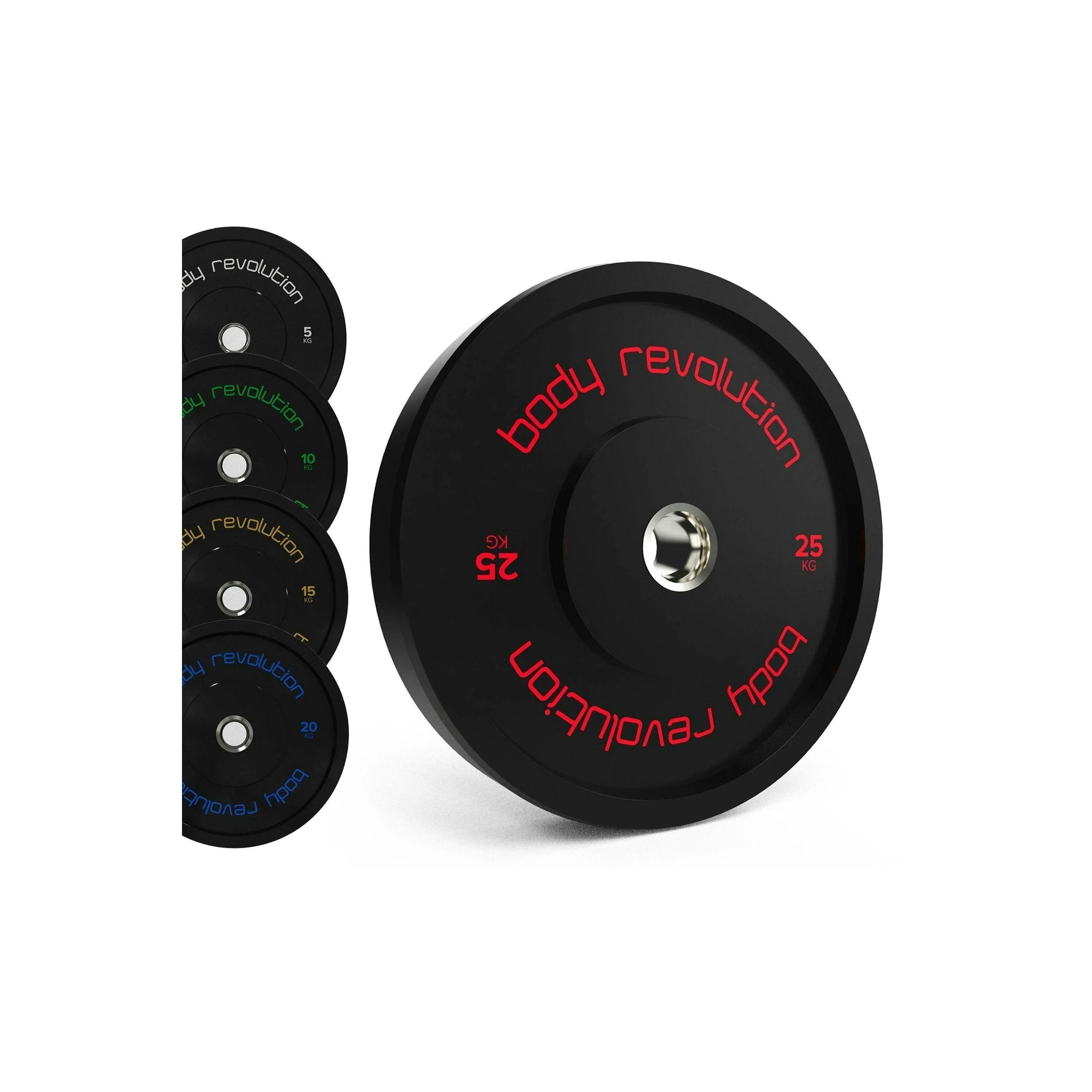 Body Revolution Olympic Black Bumper Plate 80kg Bundle , view 2 of 4