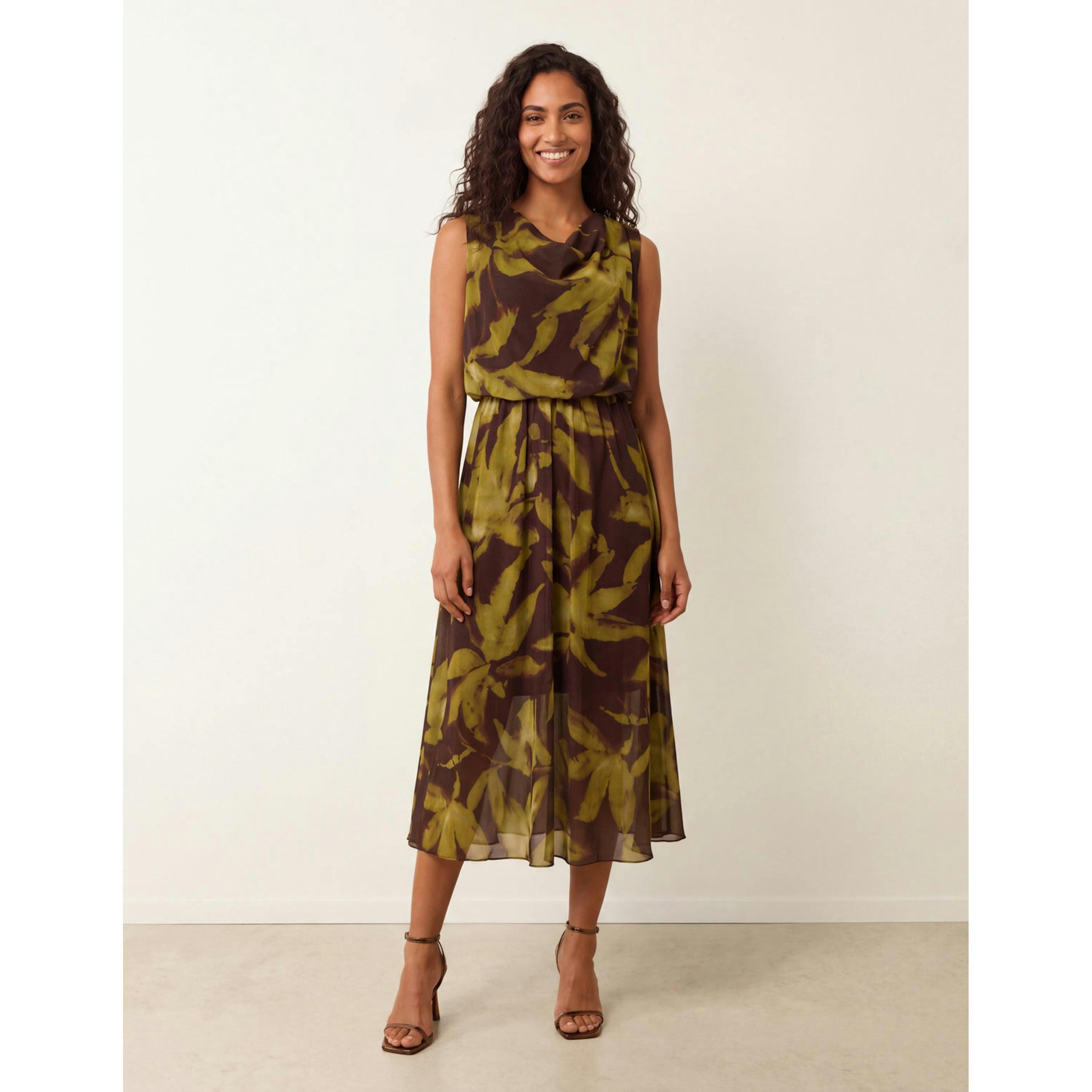 Blue Vanilla Sleeveless Cowl Neck Dress  in Brown , view 1 of 4