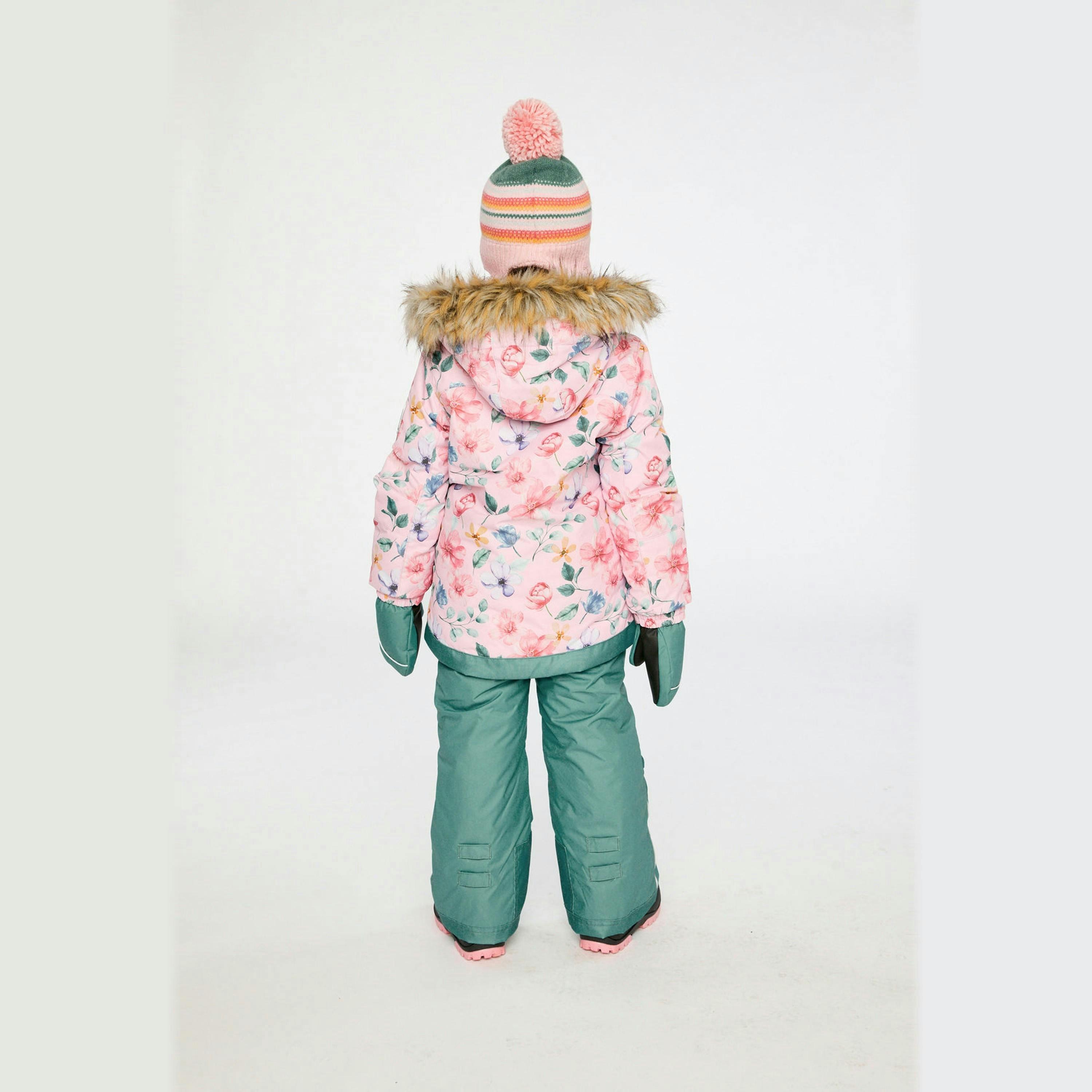 Two Piece Play Snowsuit Pink Vintage Floral Print , view 5 of 6