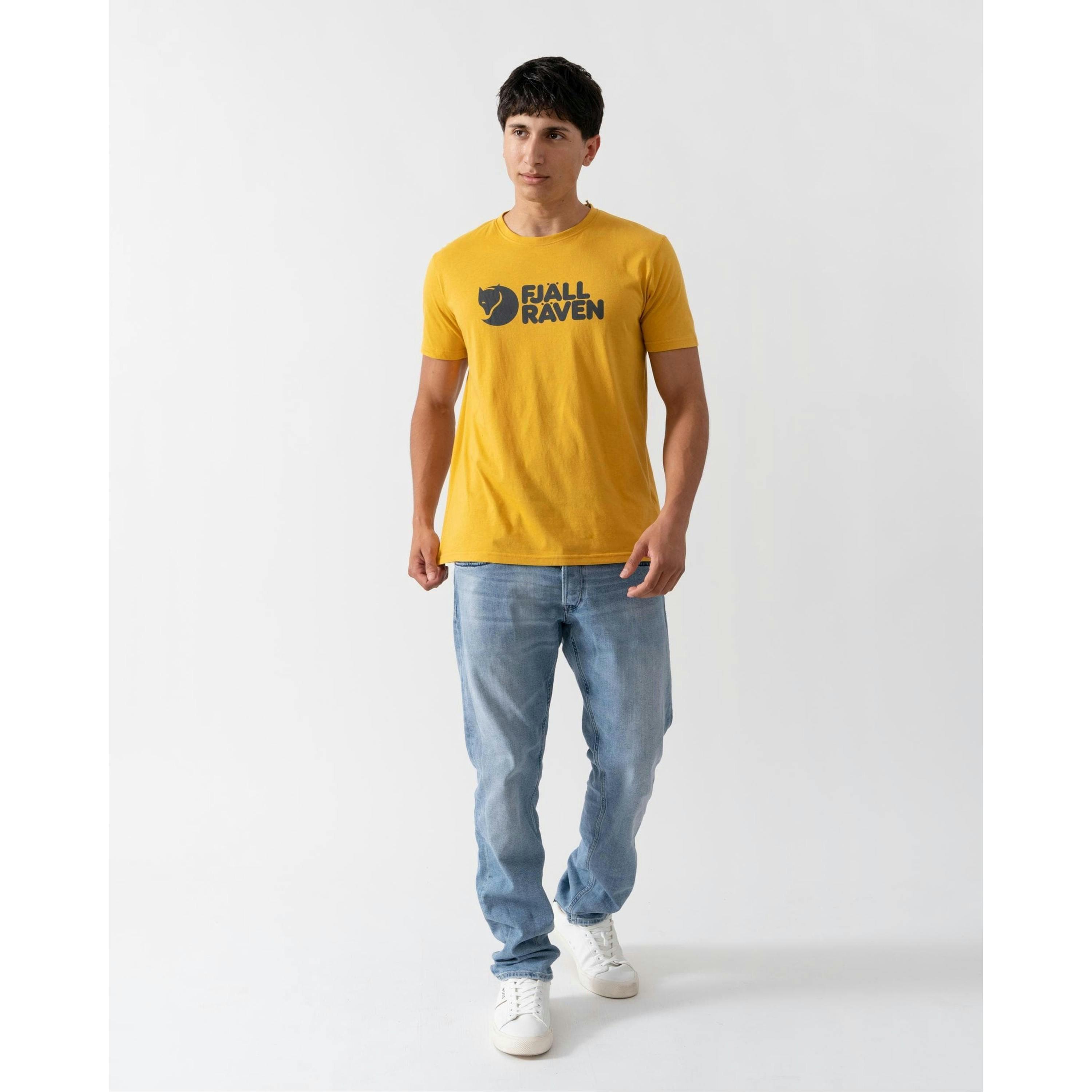 Fjallraven Logo T-Shirt  in Yellow , view 4 of 4