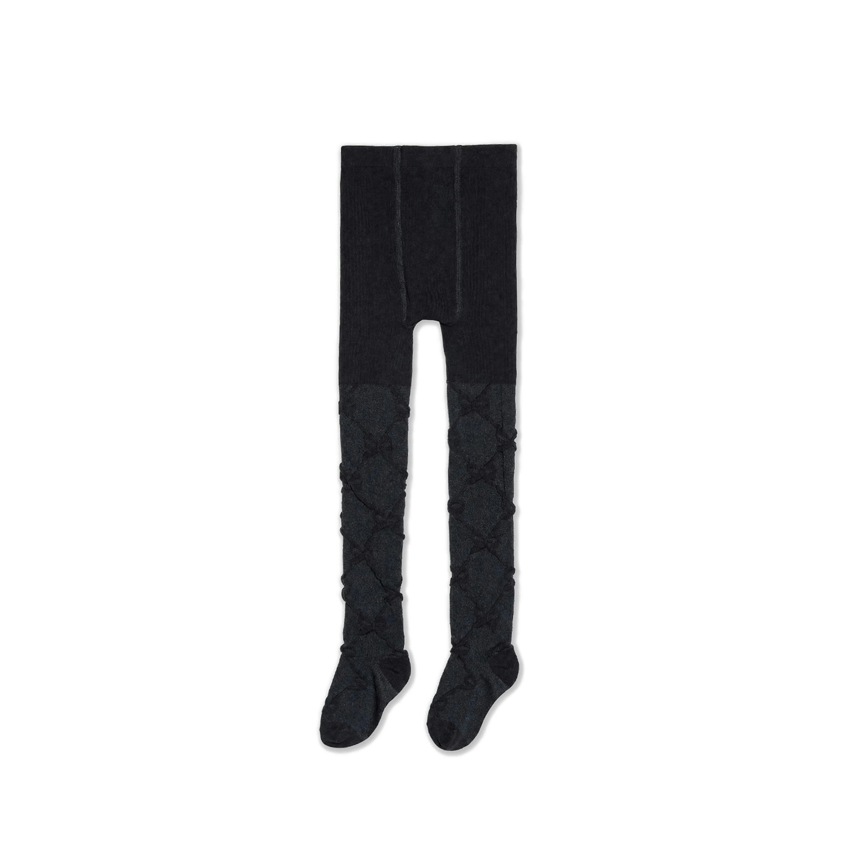 Knit Textured Tights Dark Blue , view 2 of 3