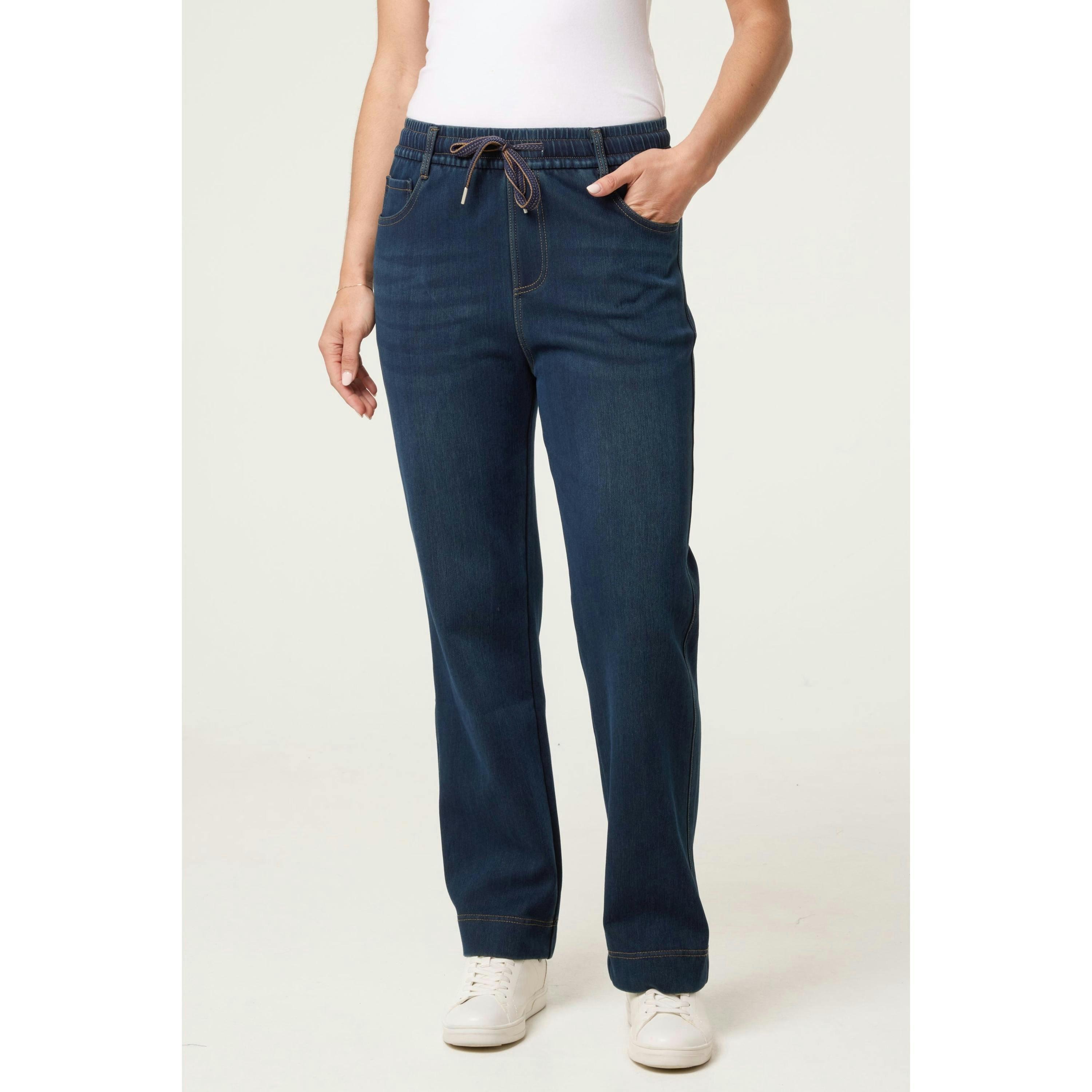 Blue Vanilla Elastic Waist Jeans  in Navy , view 1 of 4