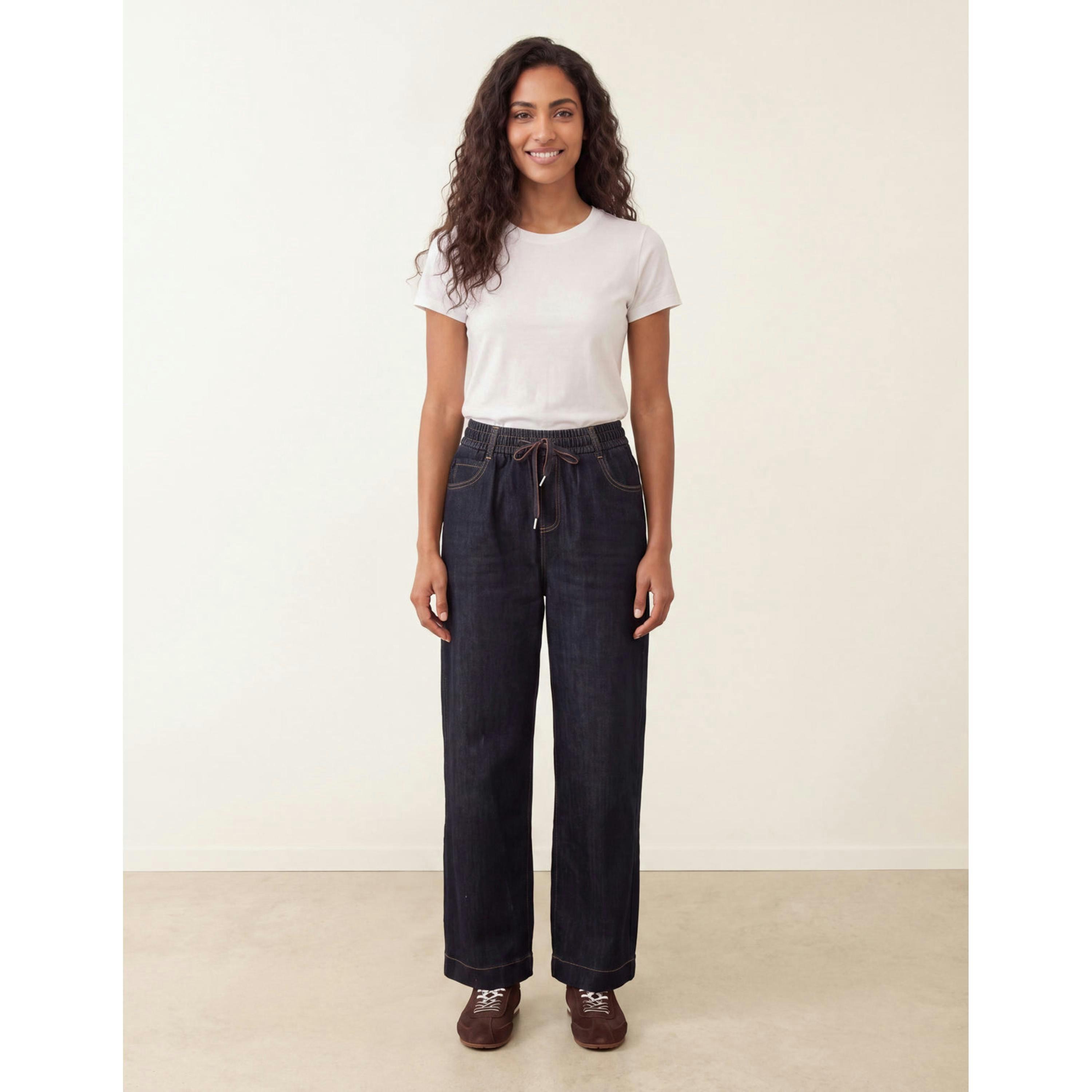 Blue Vanilla Elastic Waist Jeans  in Navy , view 1 of 4
