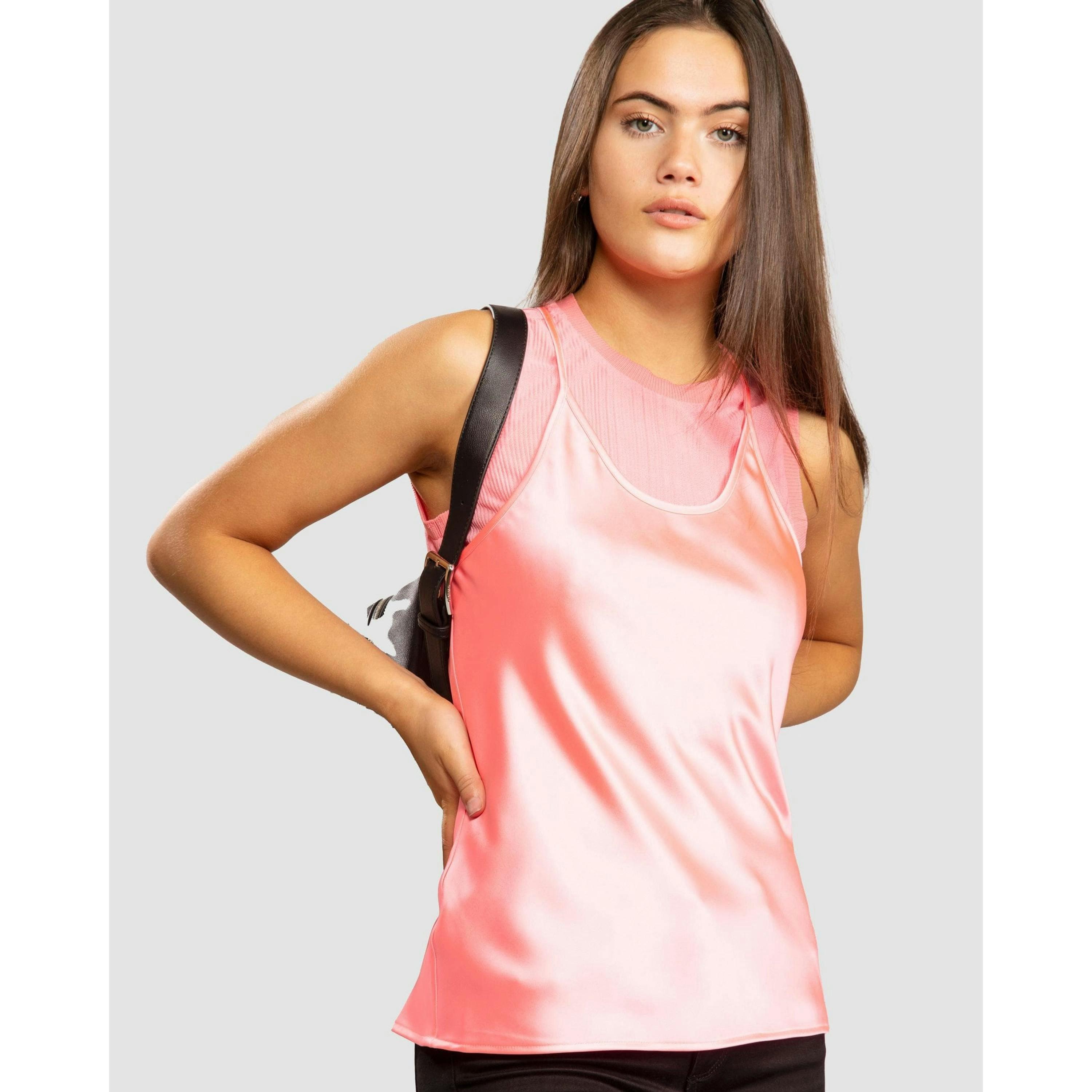 Armani Exchange Layered Blouse  in Pink , view 1 of 6