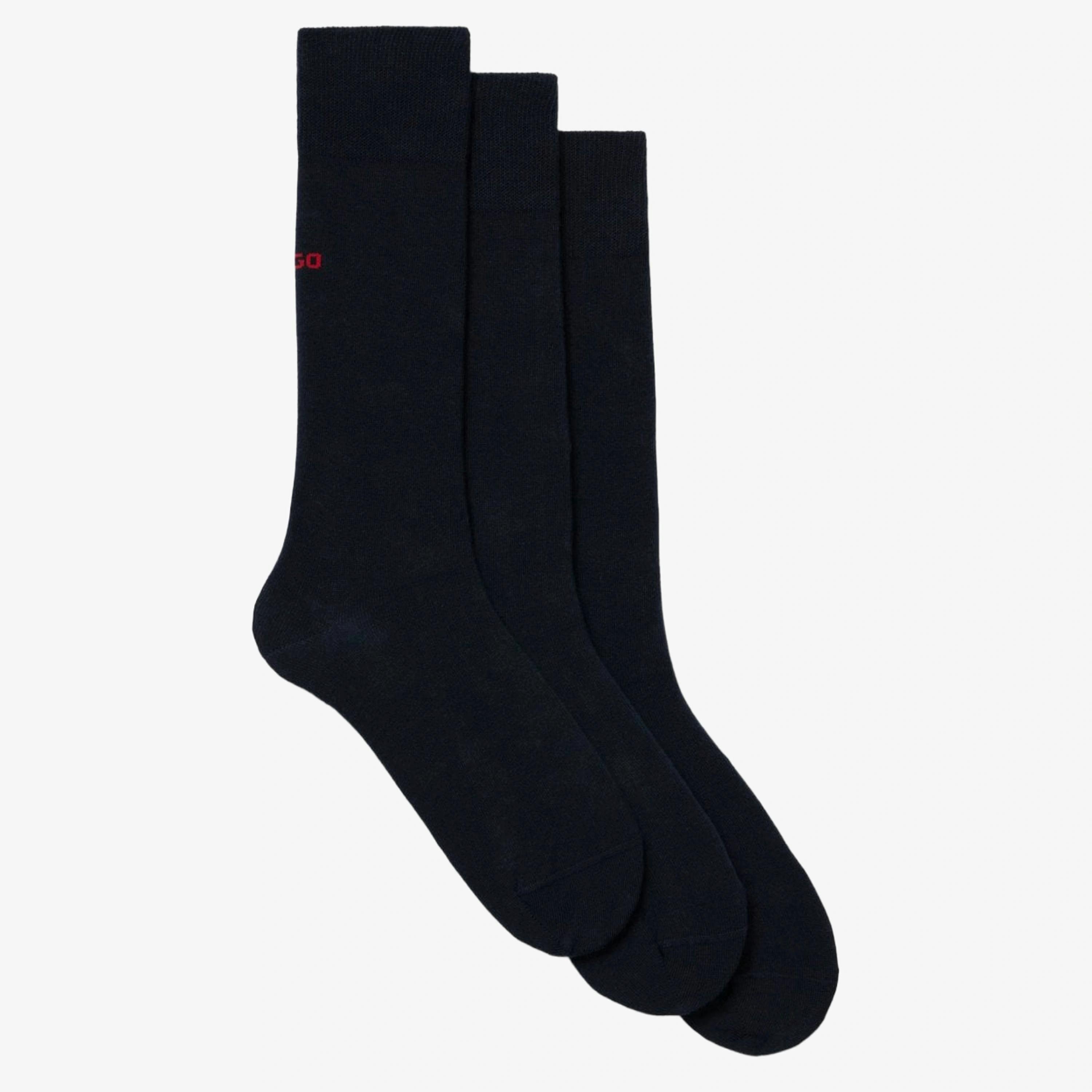 Hugo Boss Logo Details Socks  in Black , view 1 of 3