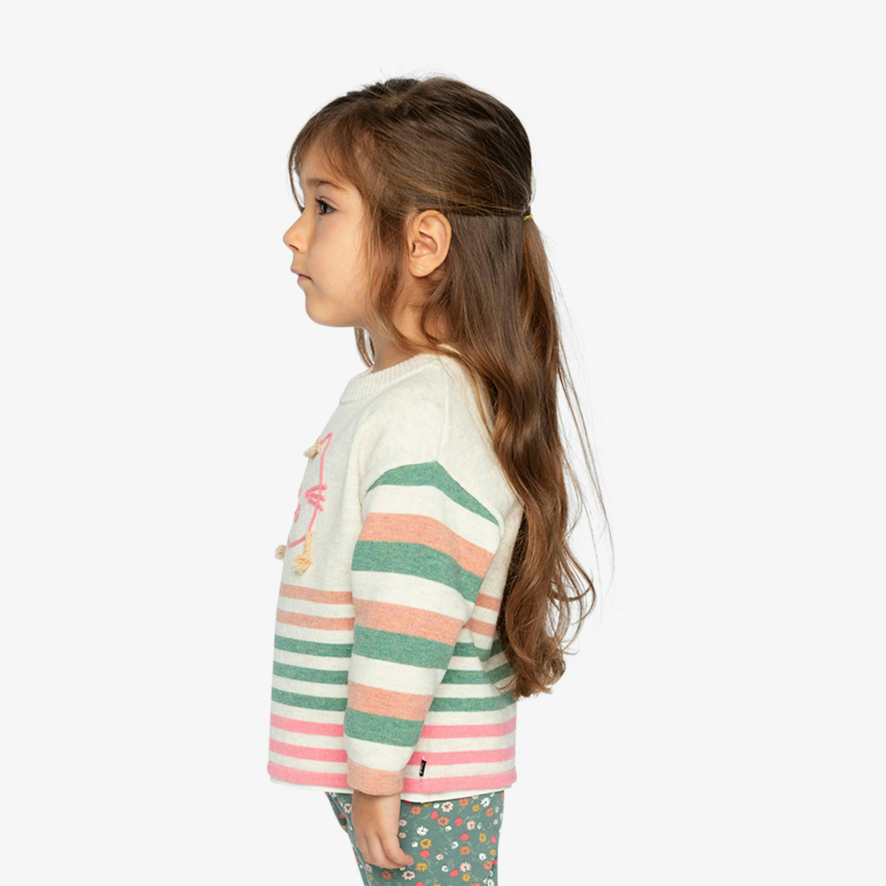 Knitted Stripe Sweater Off-White , view 4 of 6