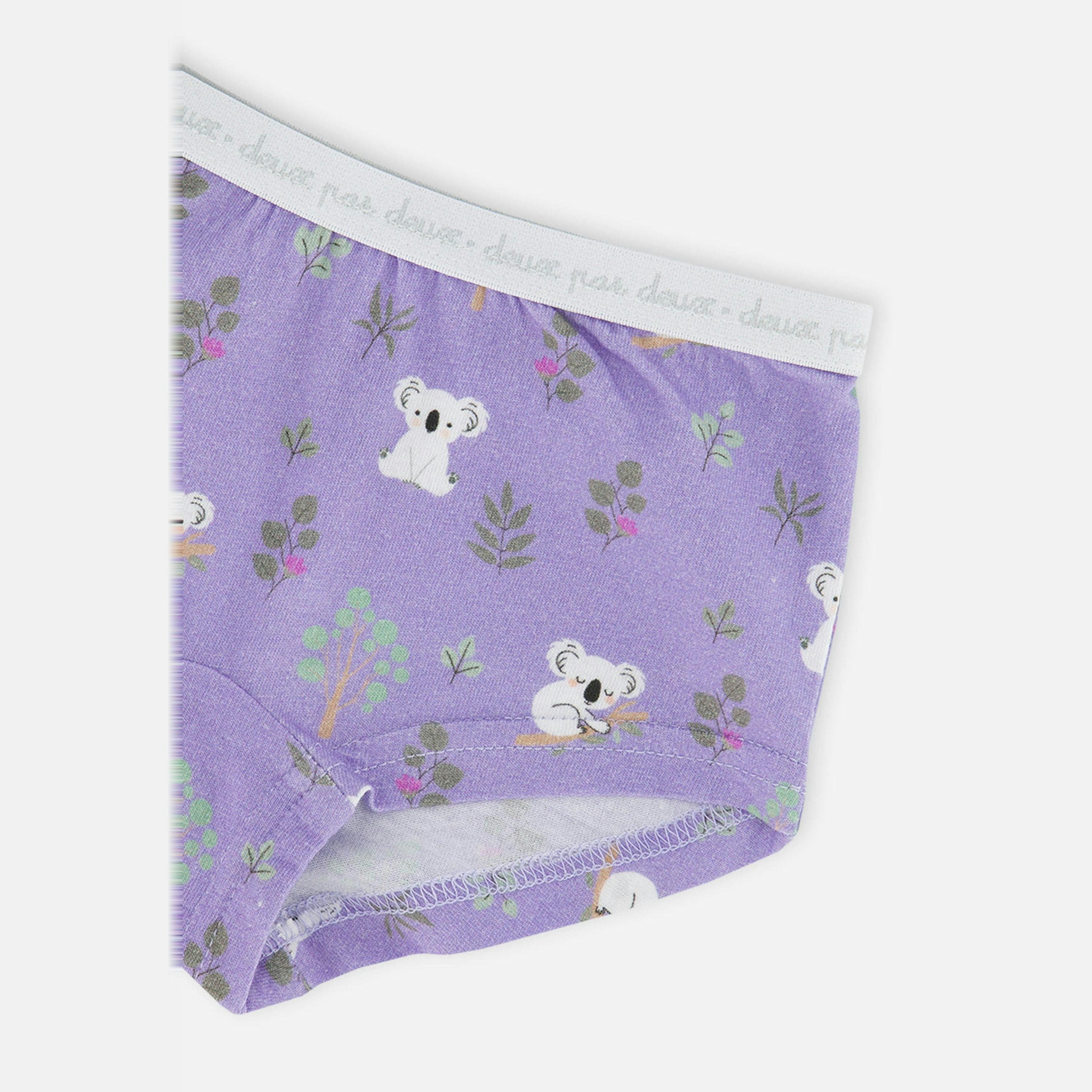 Boyshort Panty Pack Of 3 Pink Floral Prints , view 3 of 4