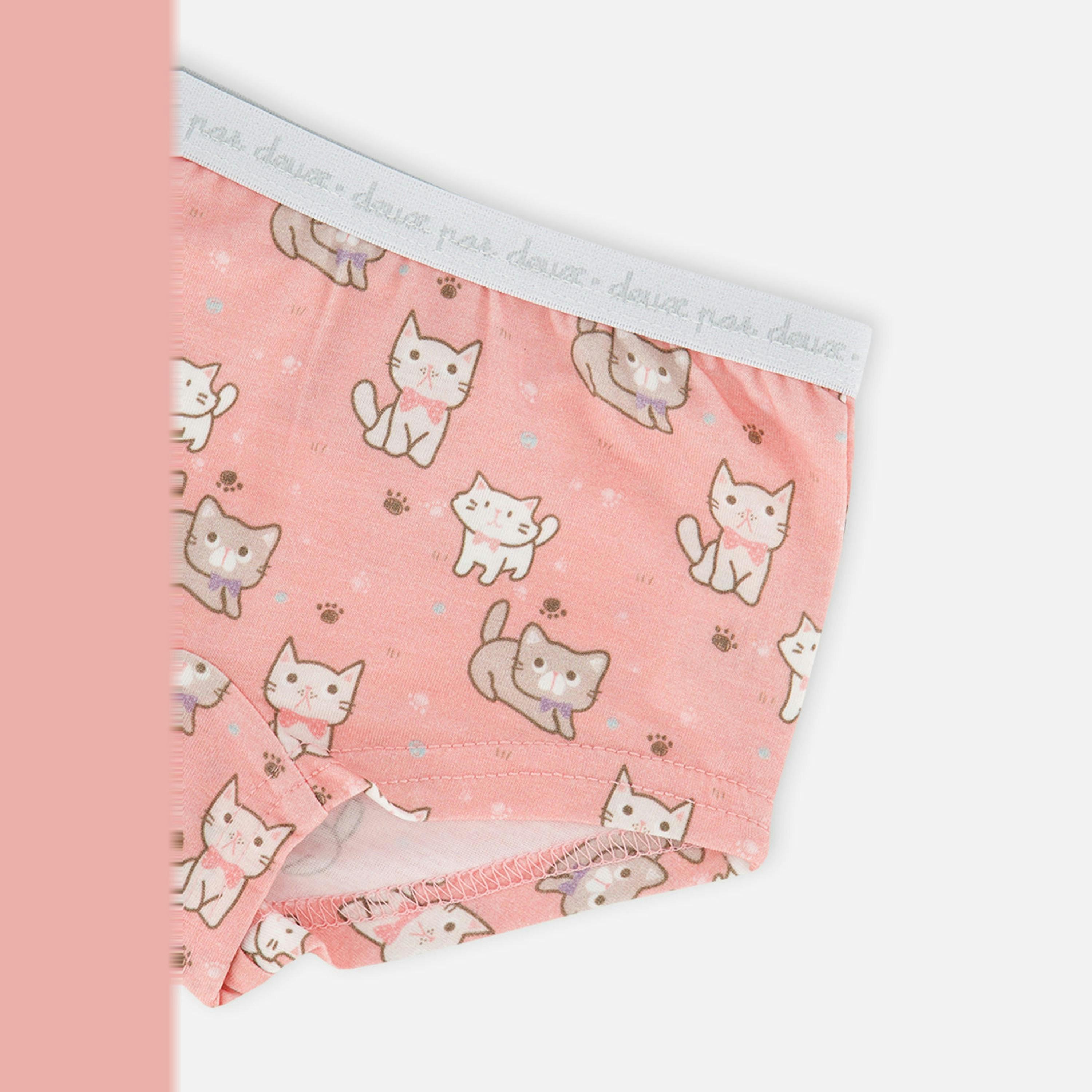 Boyshort Panty Pack Of 3 Pink Floral Prints , view 4 of 4