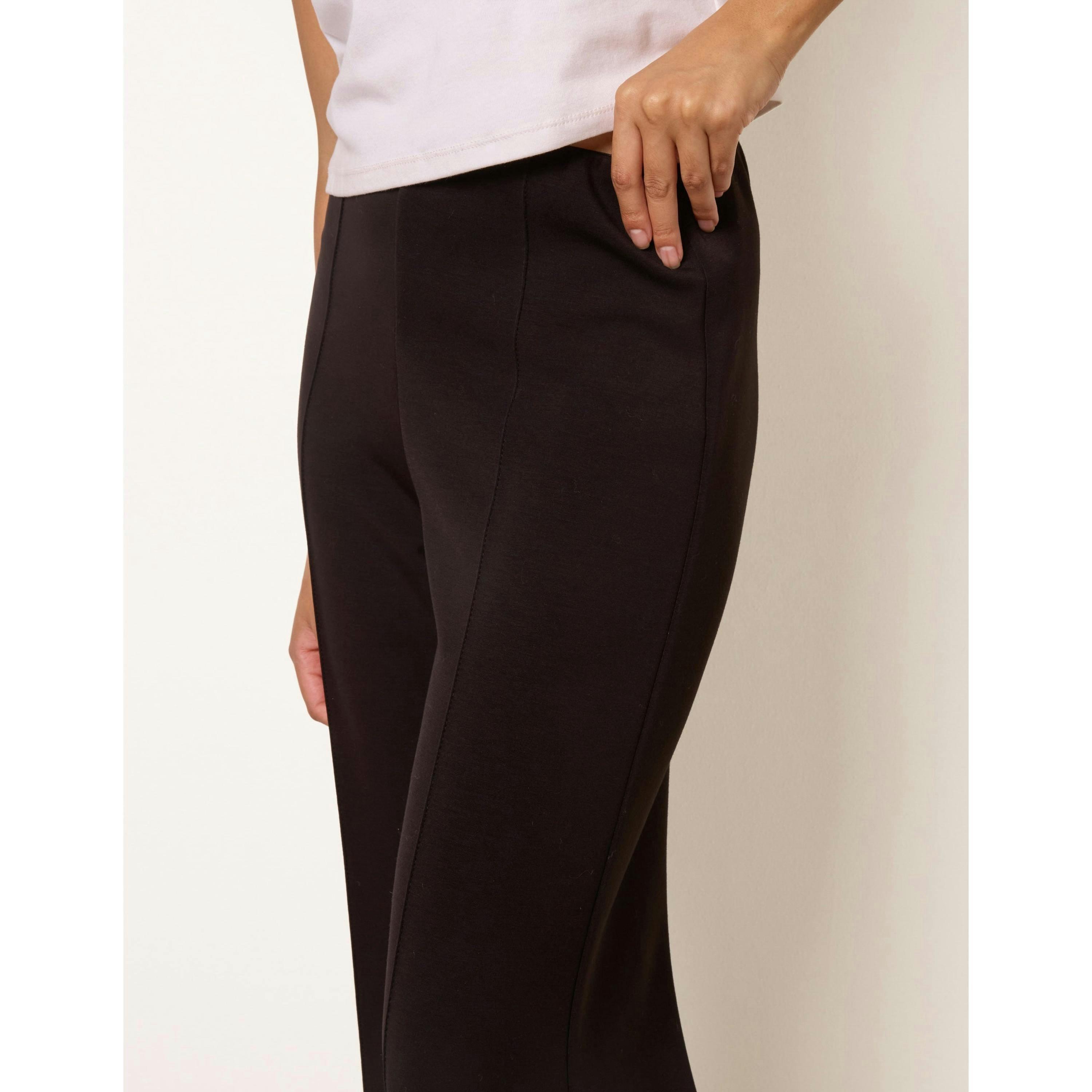 Blue Vanilla Pintuck Jersey Trousers  in Black , view 4 of 4