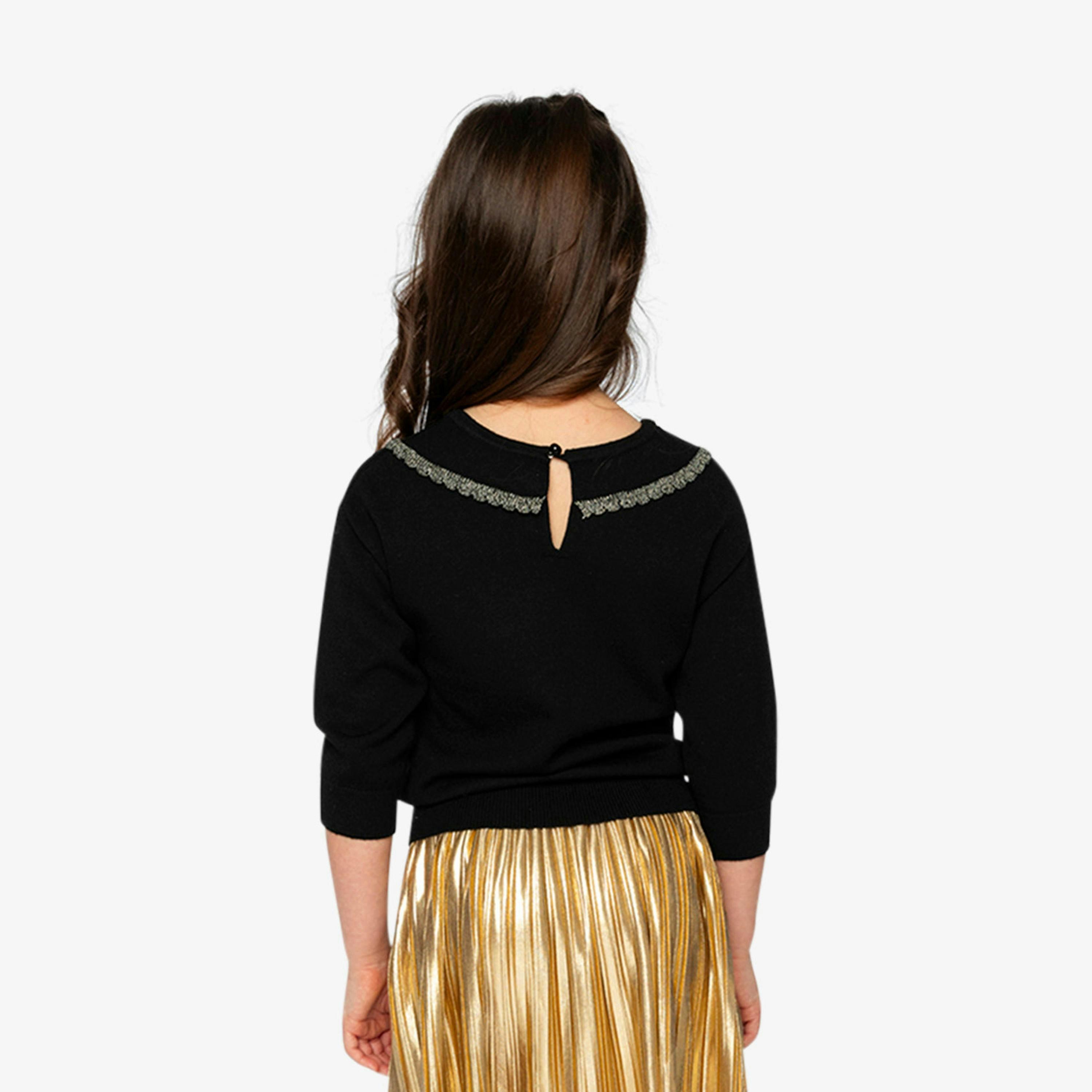 Knitted Sweater Black And Gold , view 5 of 6