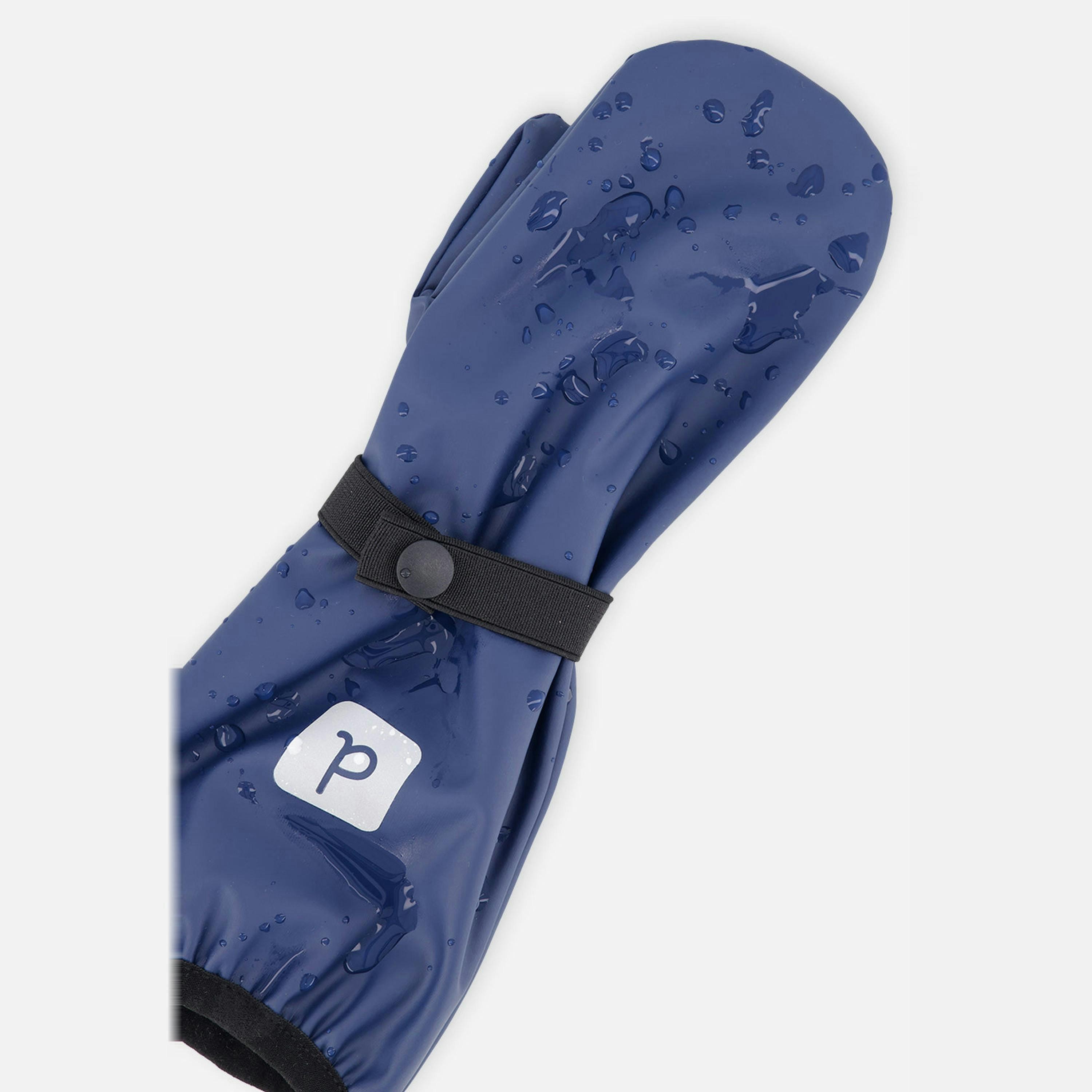 Baby Rain Mittens Dark Blue , view 2 of 3