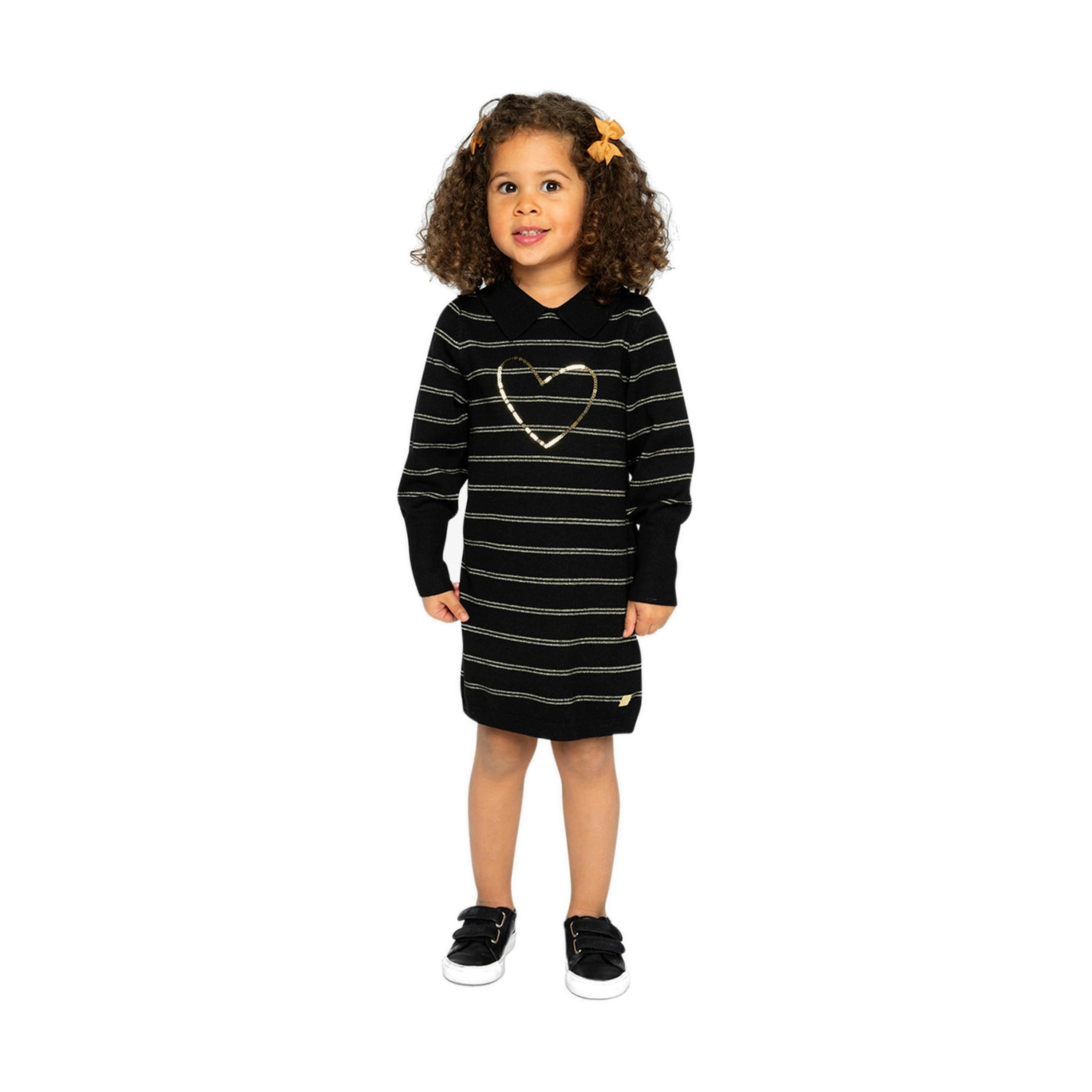 Knitted Dress Black And Gold , view 2 of 5