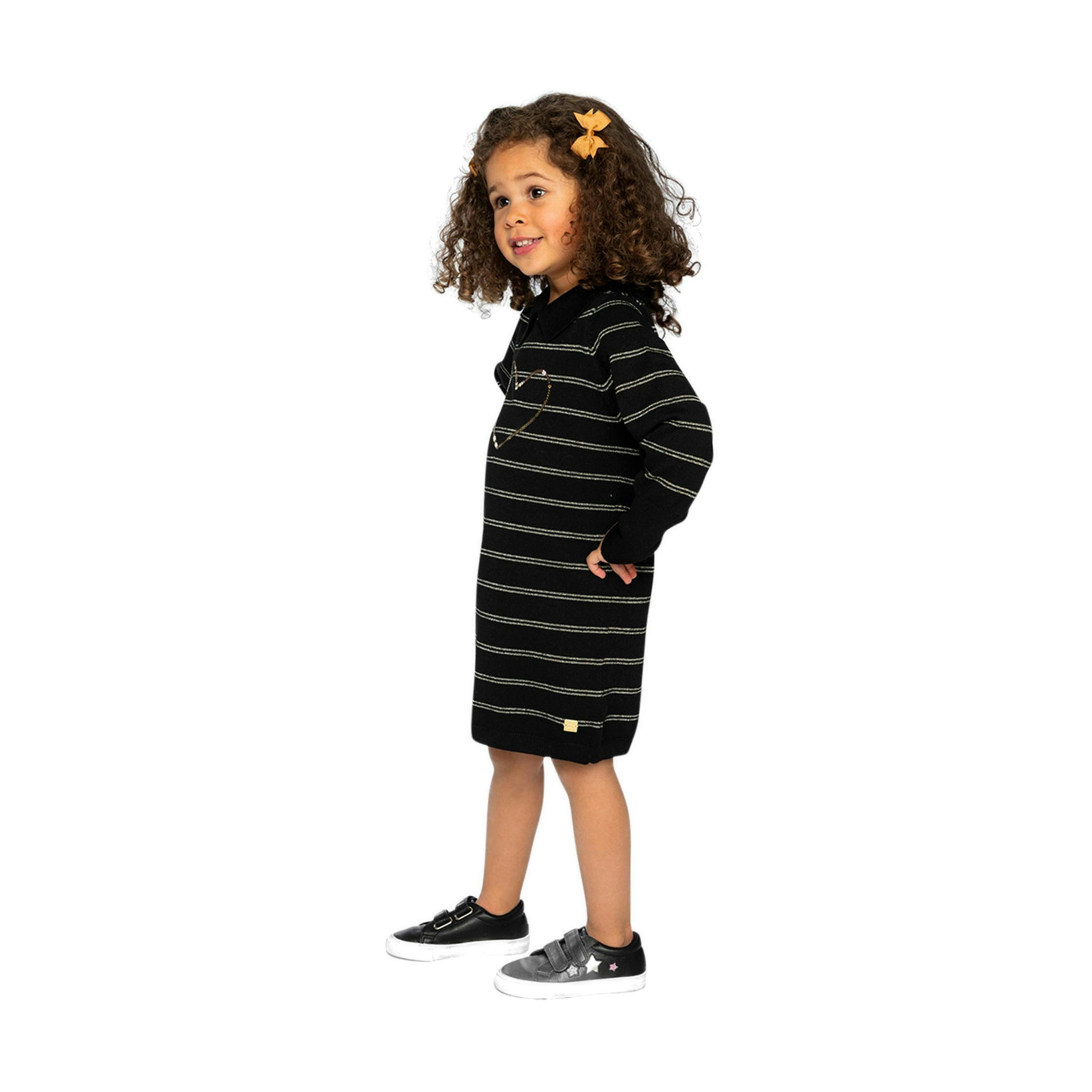 Knitted Dress Black And Gold , view 3 of 5
