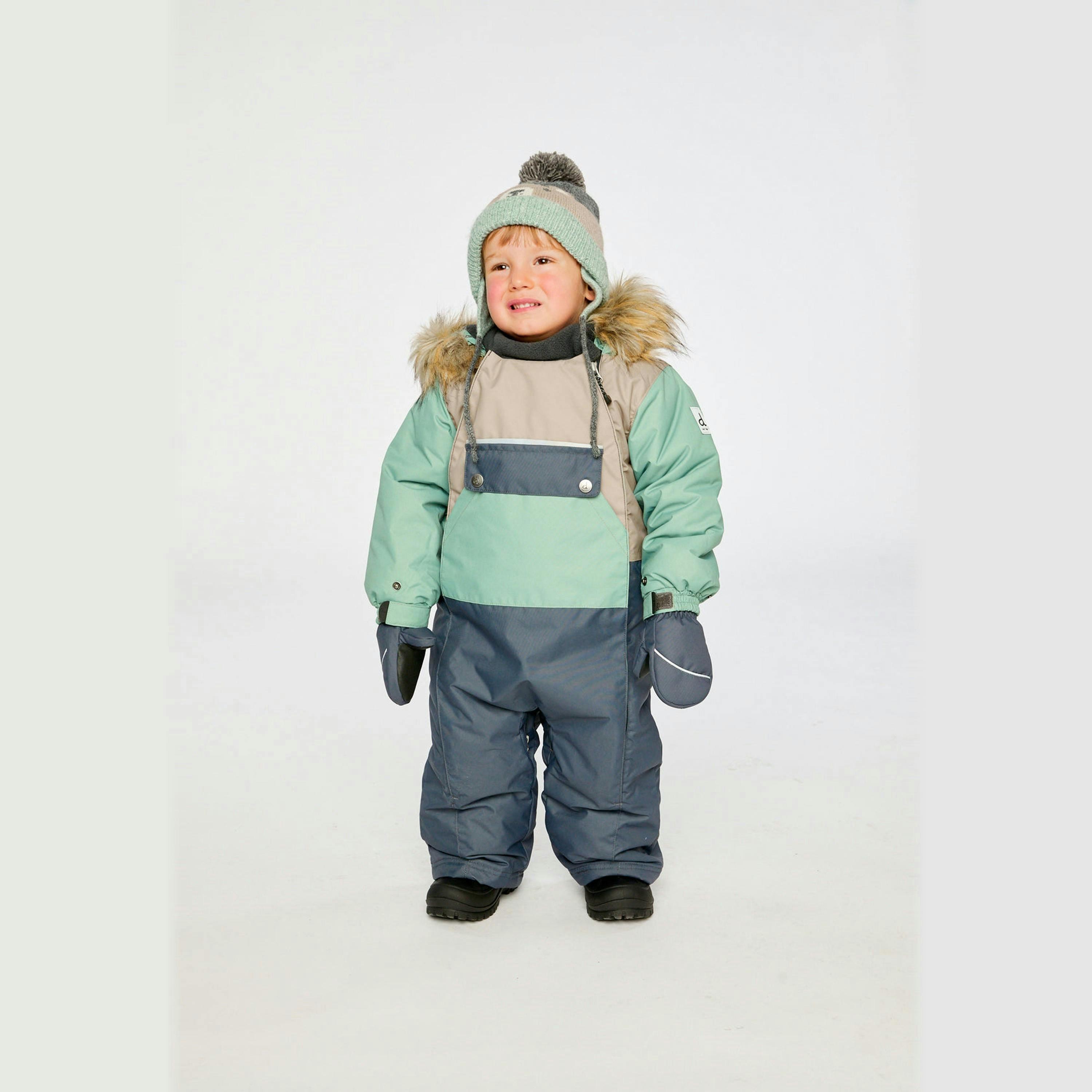 Baby One Piece Snowsuit Adapted For Car Seats Cool Dark Grey , view 2 of 6