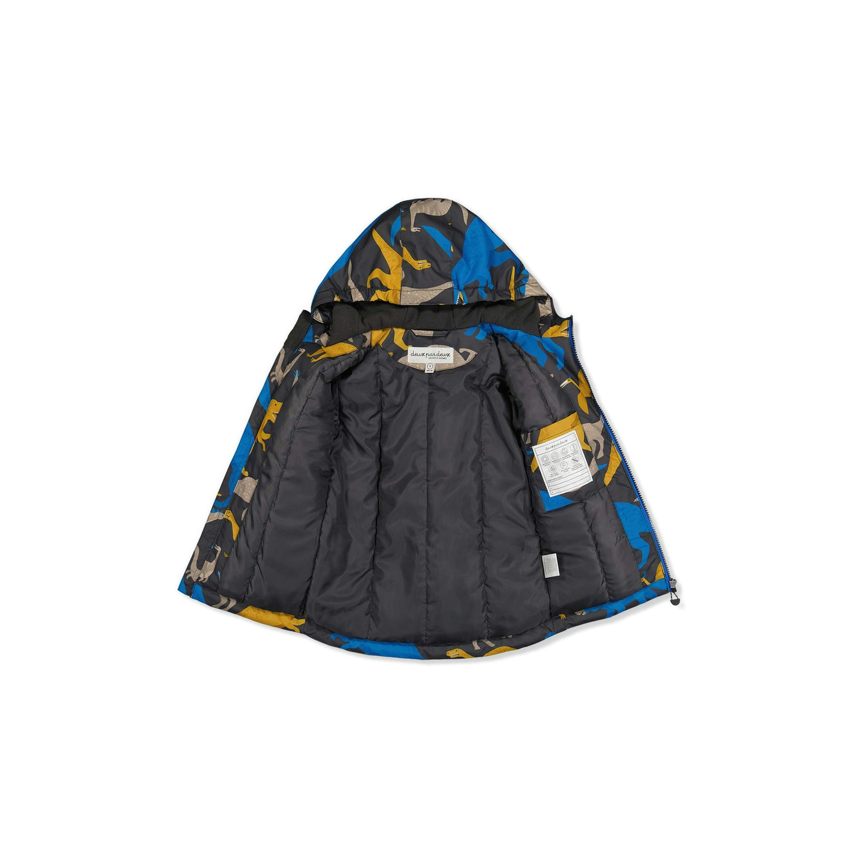 Light Weight Two Piece Chill Snowsuit Grey And Blue Dinosaur Print , view 6 of 6