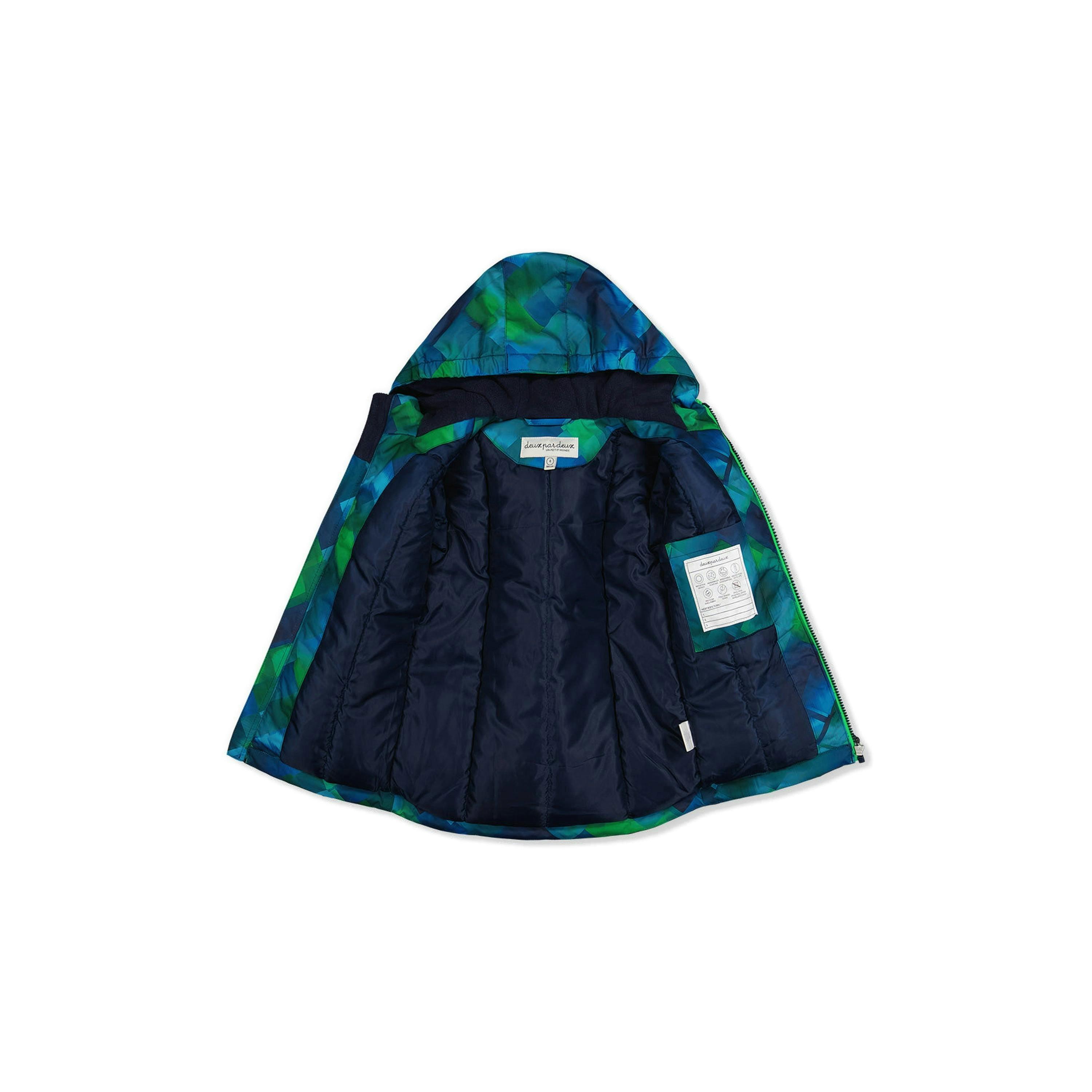 Light Weight Two Piece Chill Snowsuit Blue And Green Checkered Print , view 6 of 6