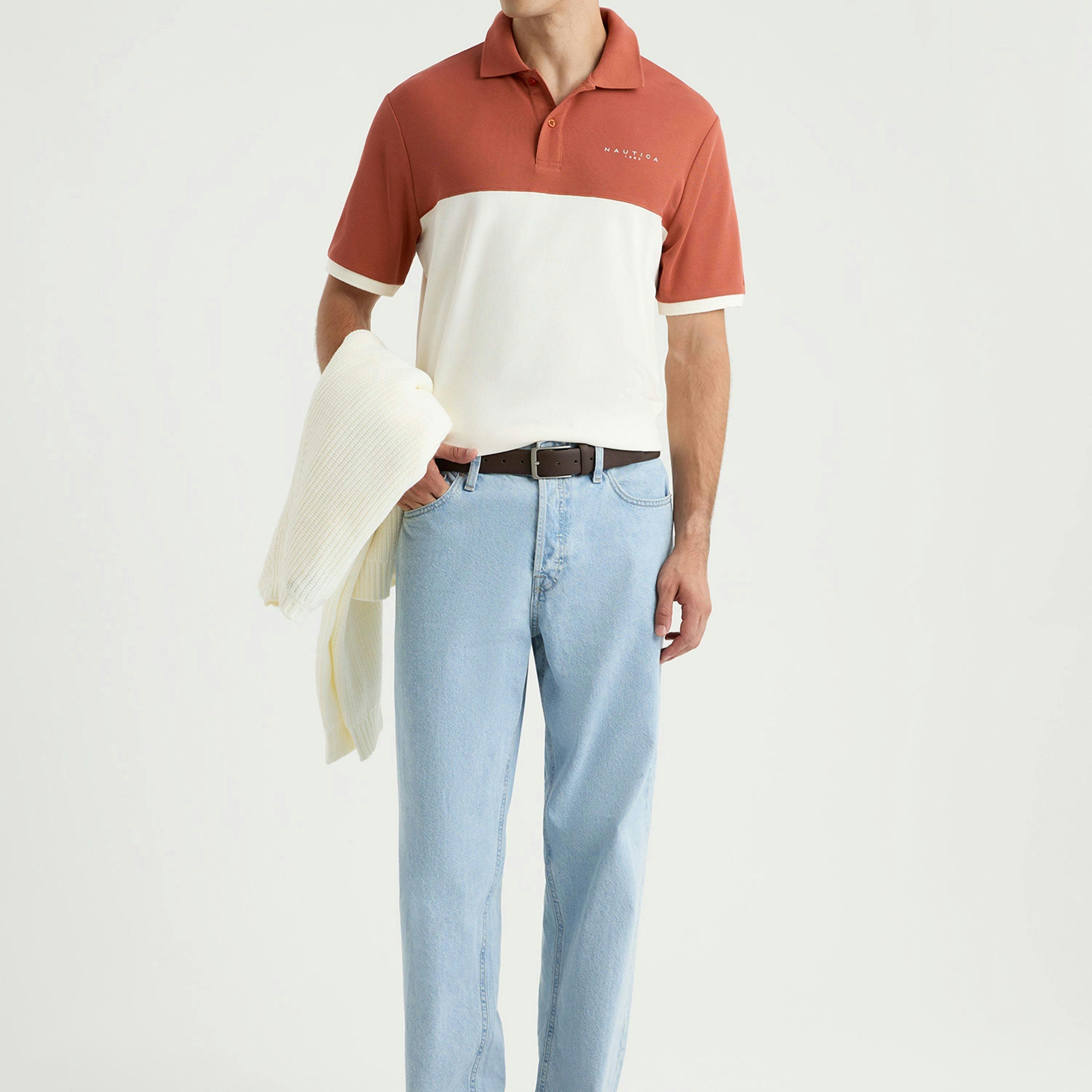 Stellan Polo Shirt - Terracotta , view 4 of 4