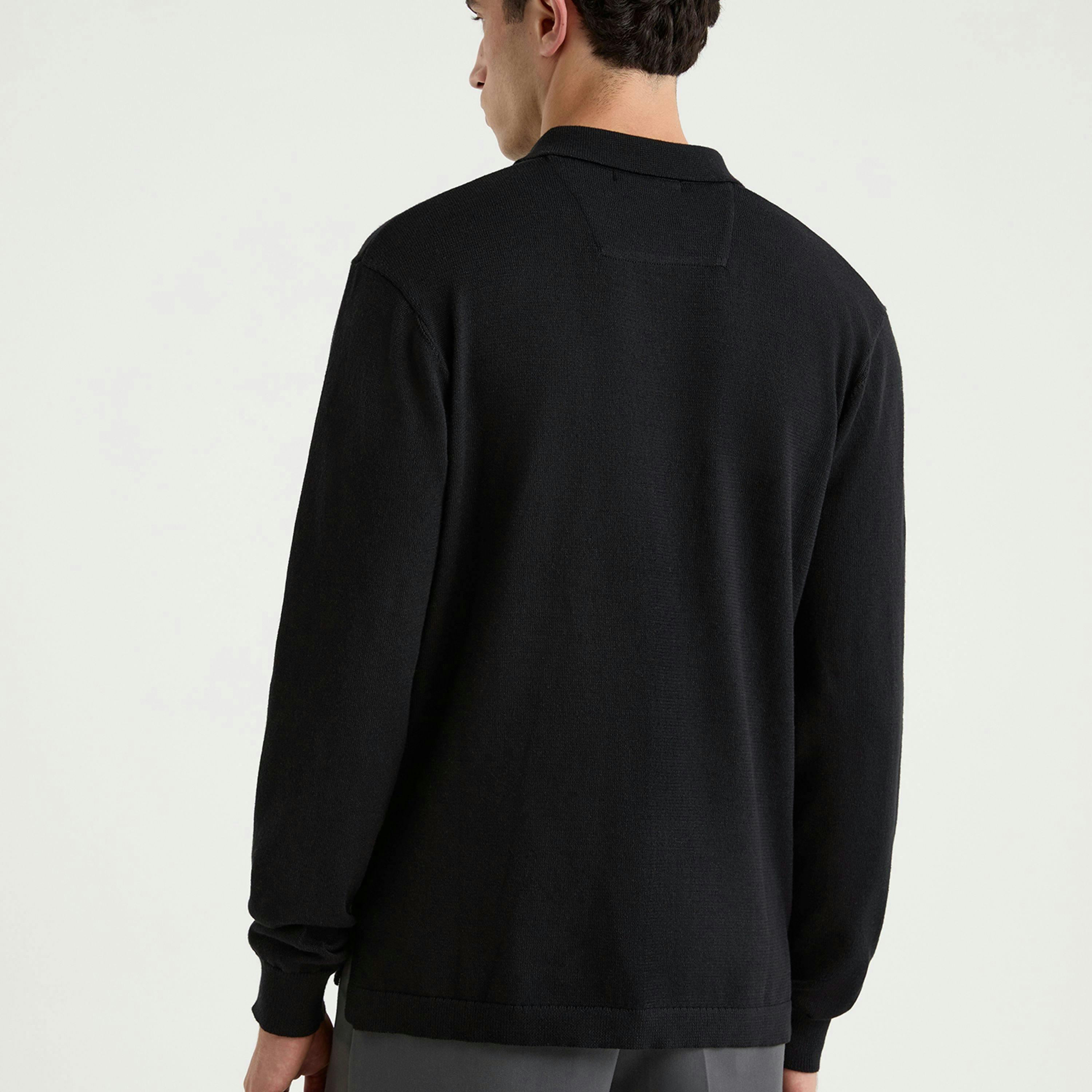 Octavio LS Polo Shirt - Black , view 2 of 4