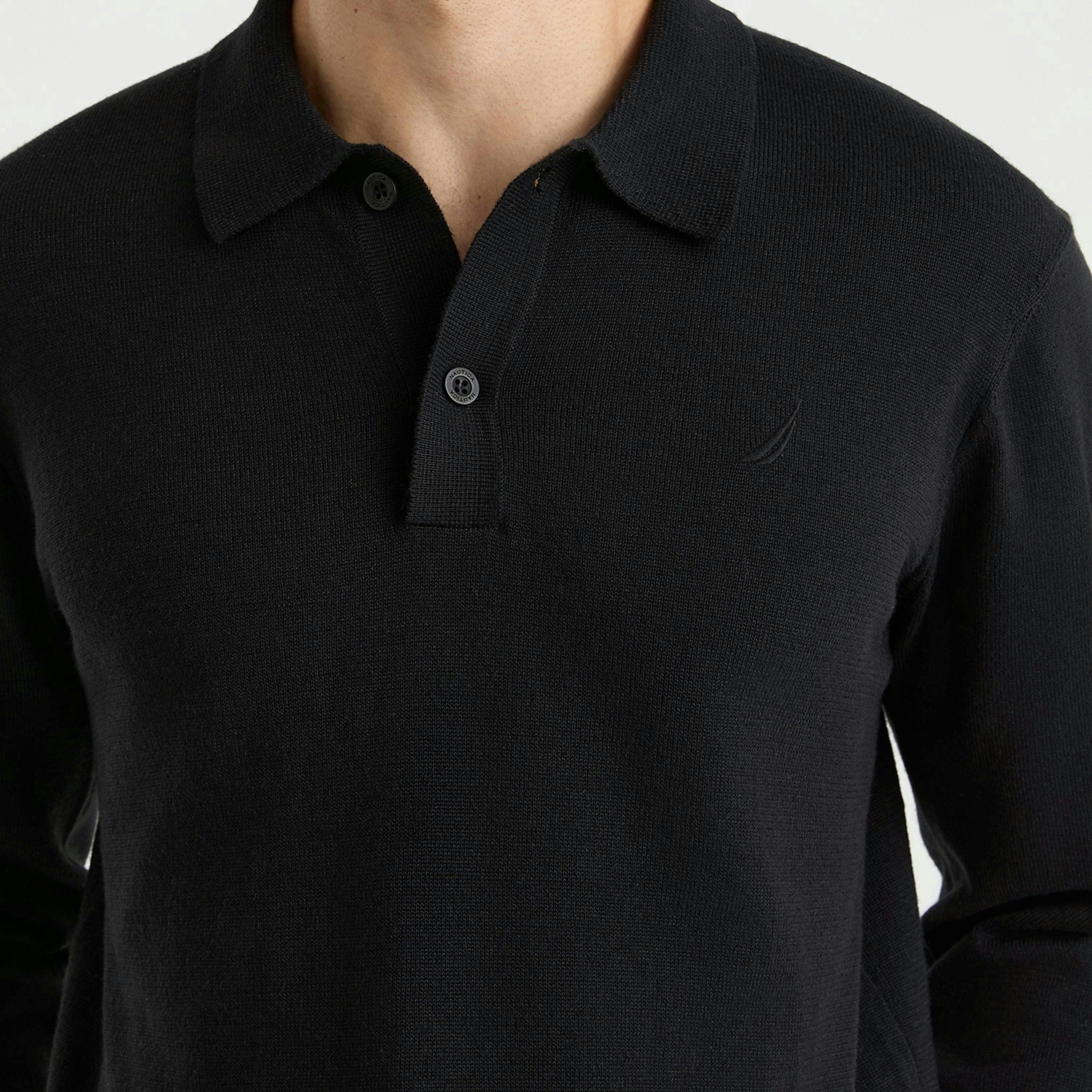 Octavio LS Polo Shirt - Black , view 3 of 4