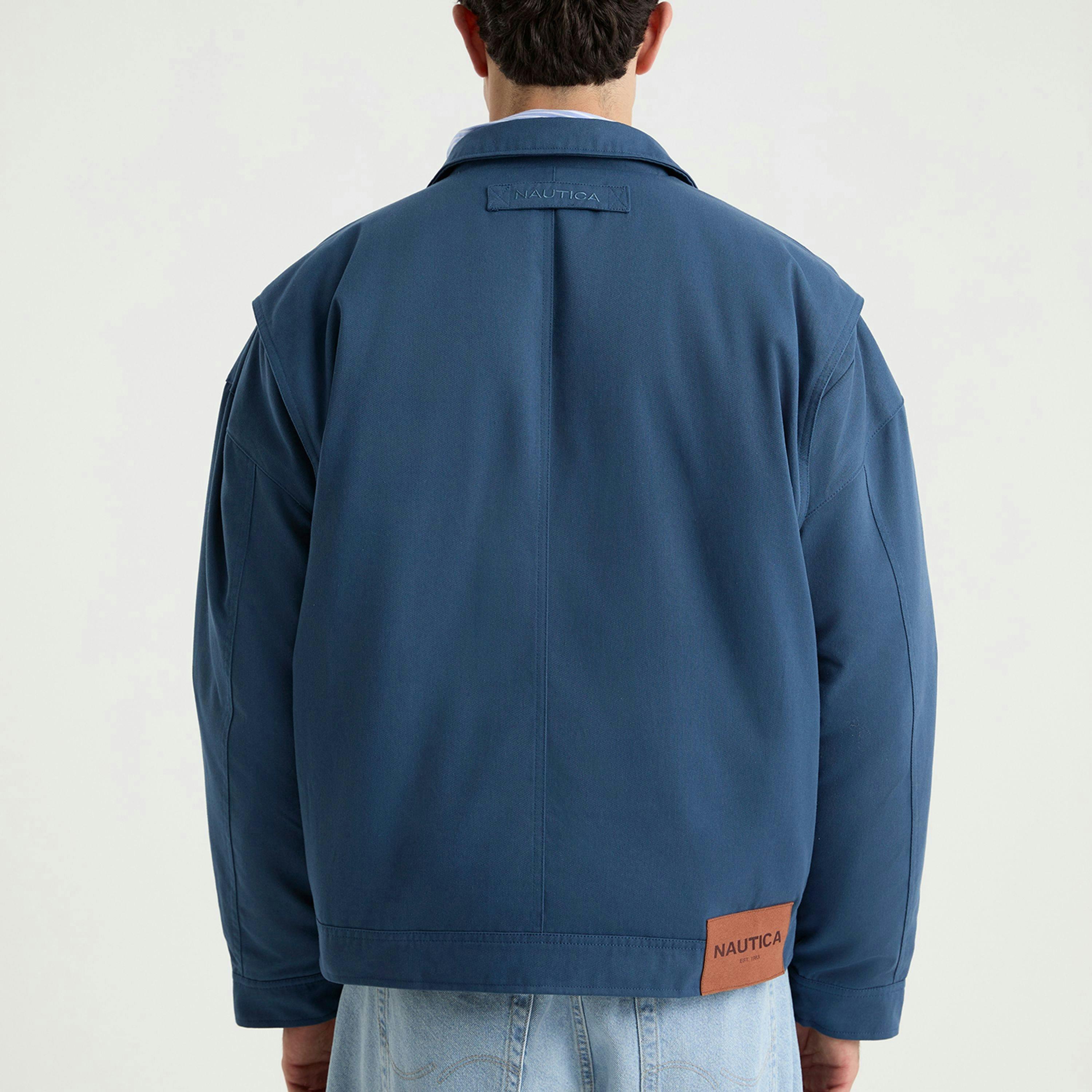 Ozzy Padded Jacket - Washed Denim , view 2 of 5