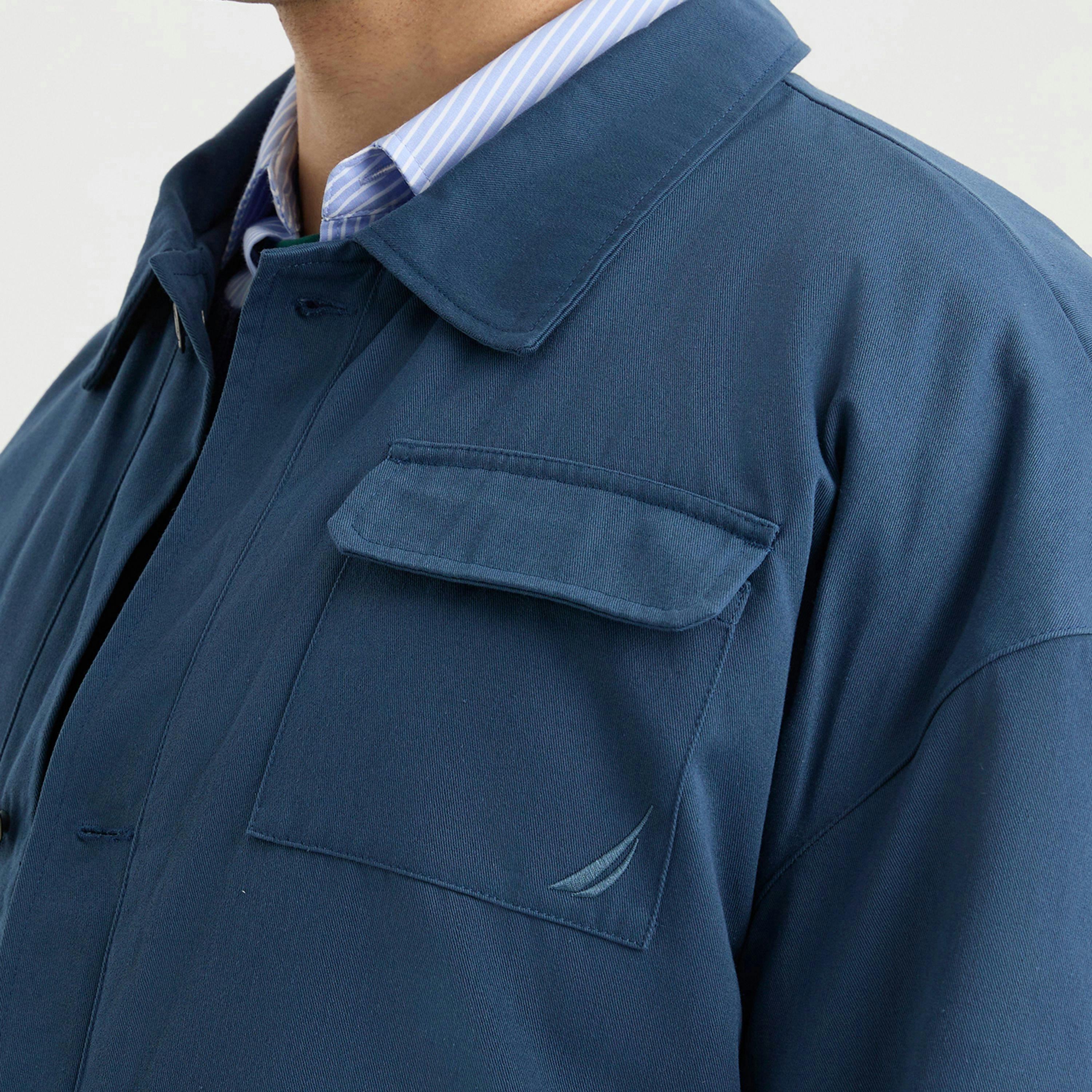 Ozzy Padded Jacket - Washed Denim , view 3 of 5