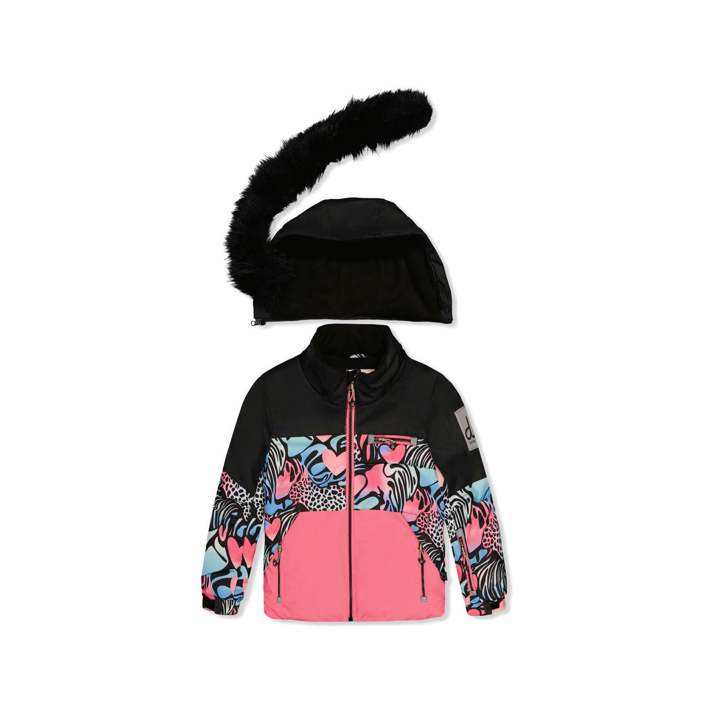 Two Piece Play Snowsuit Black Zebra Print With Black Pants , view 4 of 6