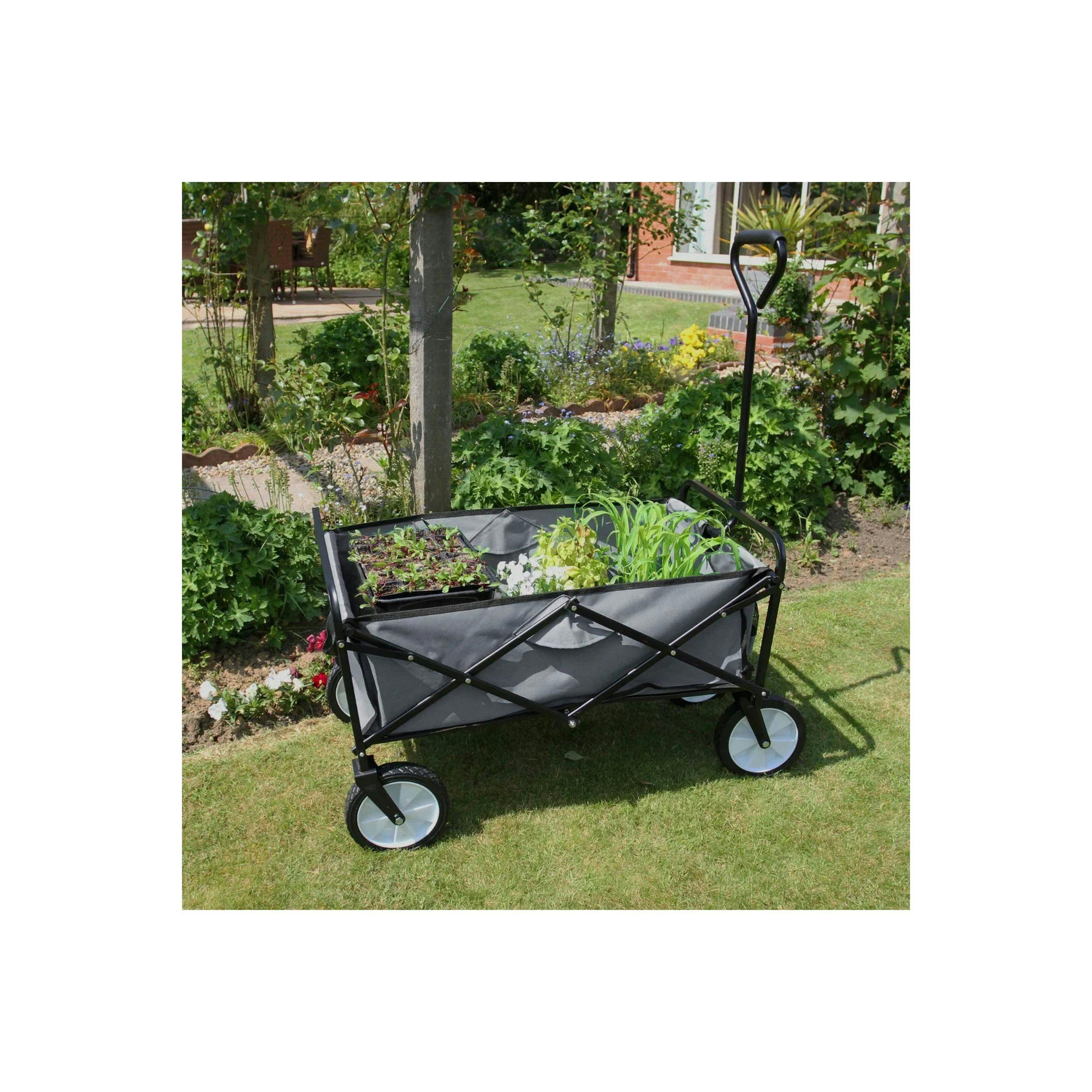 Foldable Garden Cart Grey , view 3 of 4