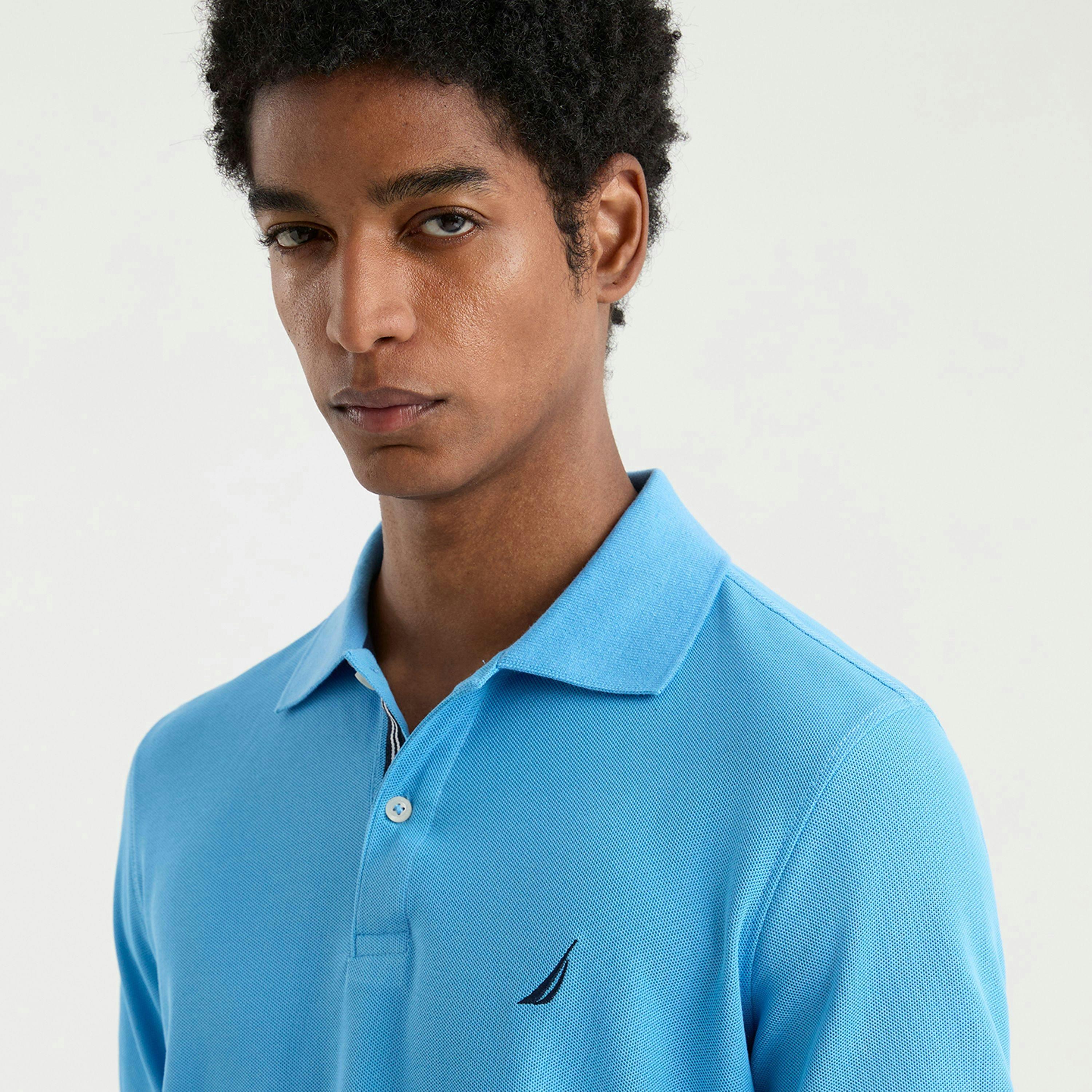 Cast Polo Shirt - Azure Blue , view 3 of 4