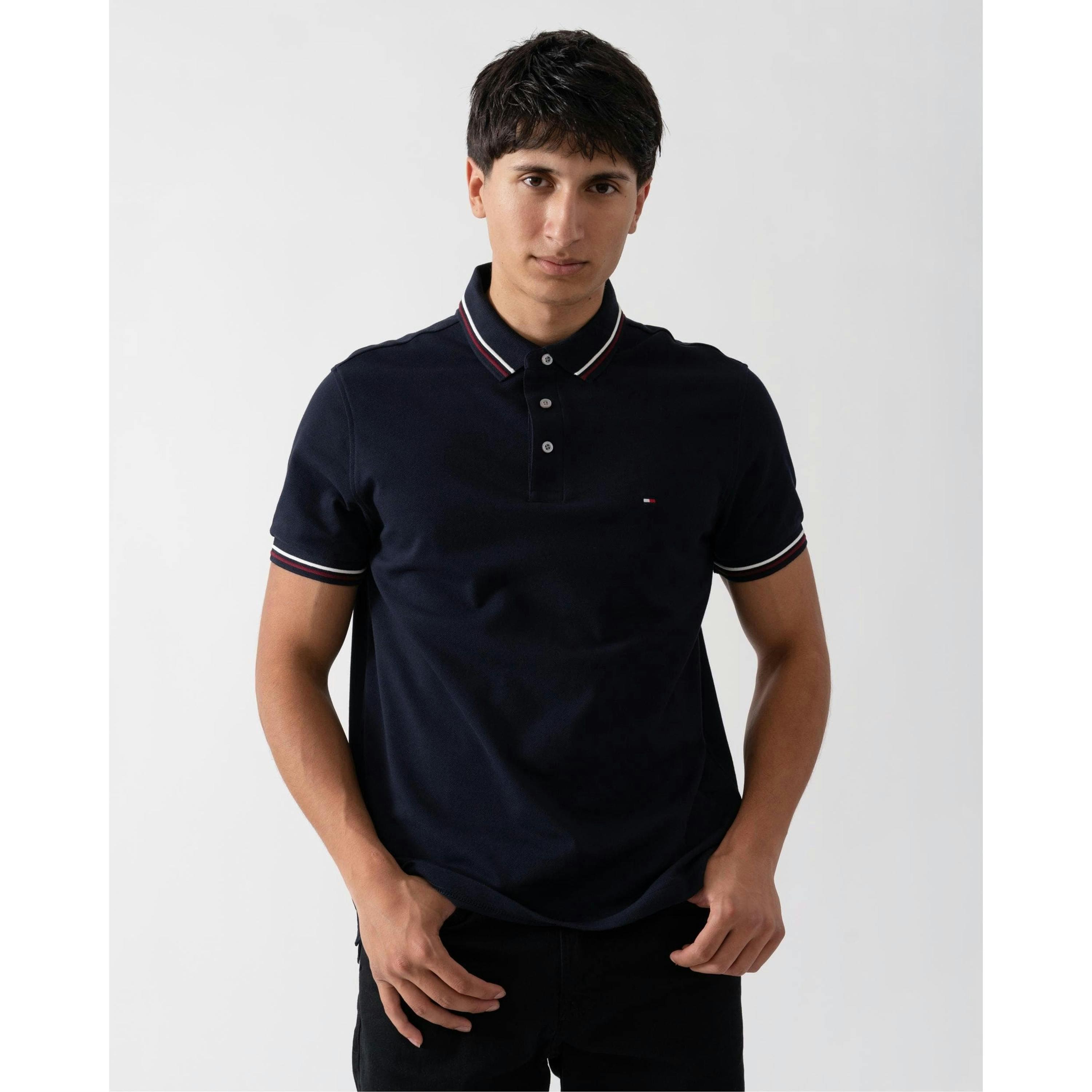 Tommy Hilfiger Tipped Polo Shirt  in Blue , view 1 of 4