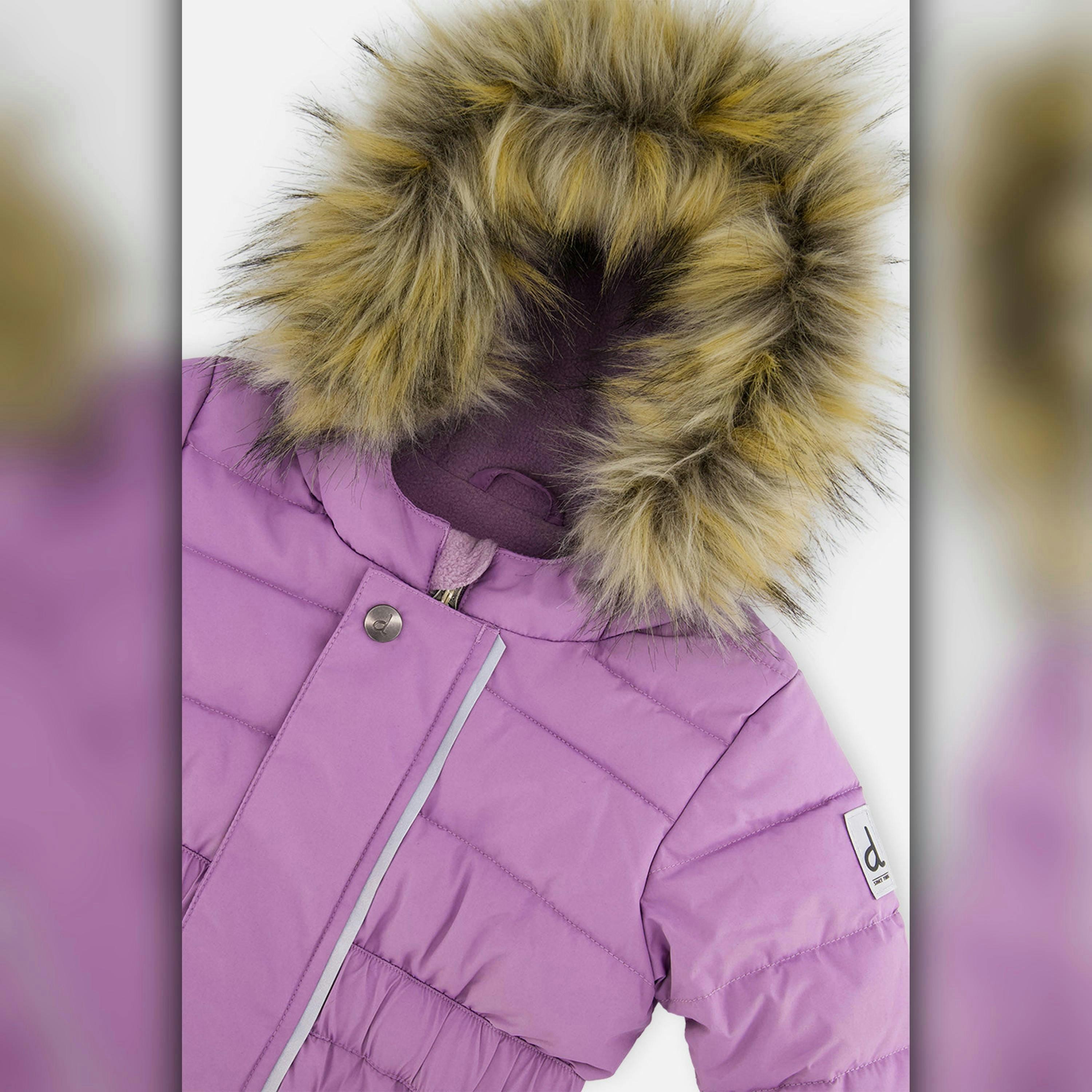 Baby Original One Piece Puffy Snowsuit With Removable Mittens And Boots Violet , view 6 of 6
