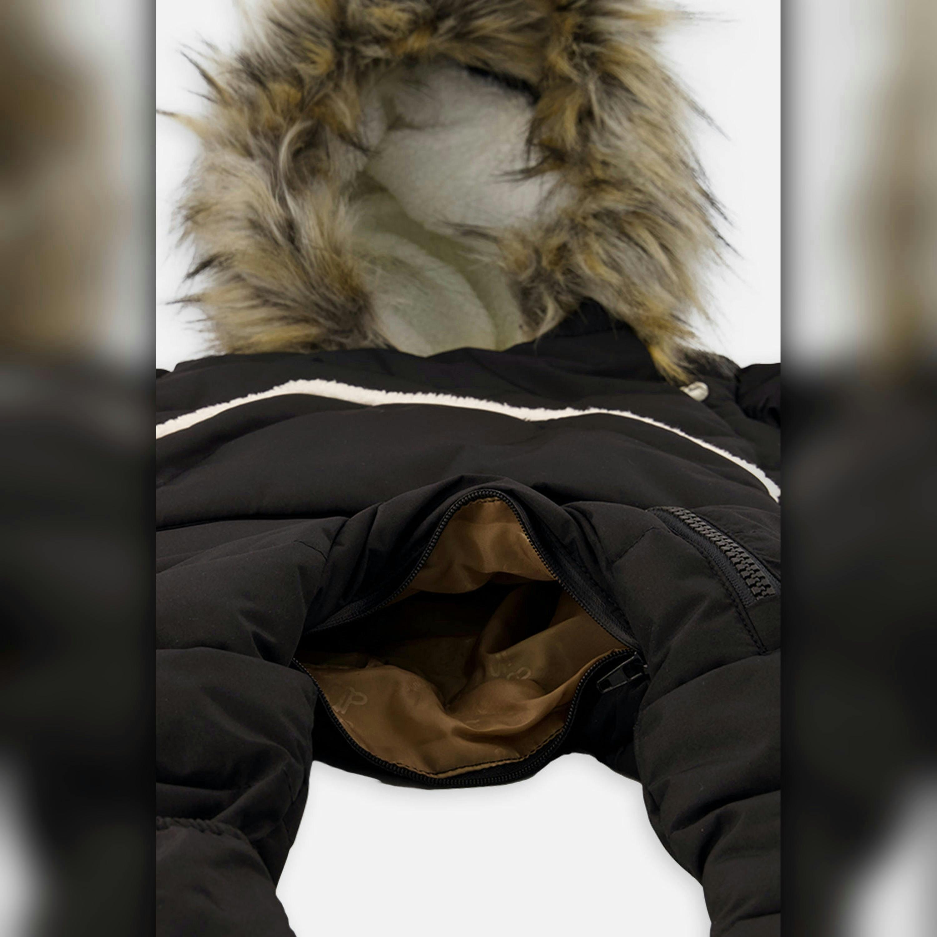 Baby Snug One Piece Snowsuit Adapted For Car Seats Black , view 4 of 6