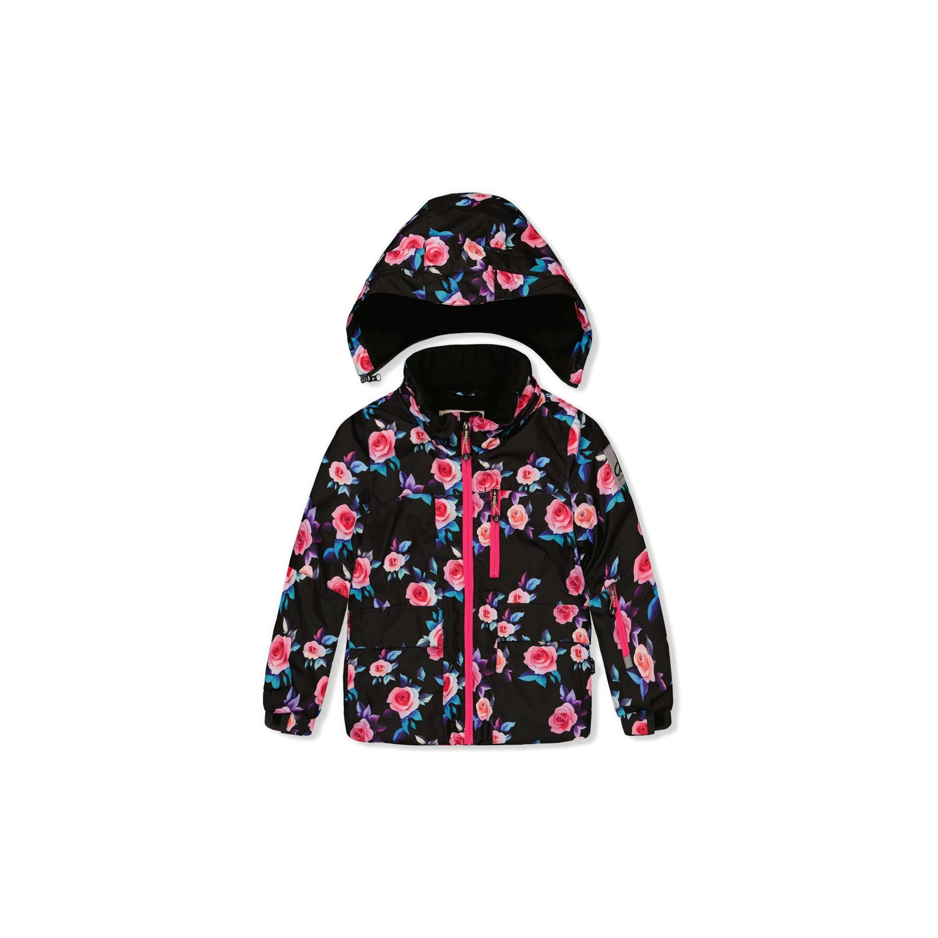 Two Piece Play Snowsuit Black Rose Print , view 4 of 6