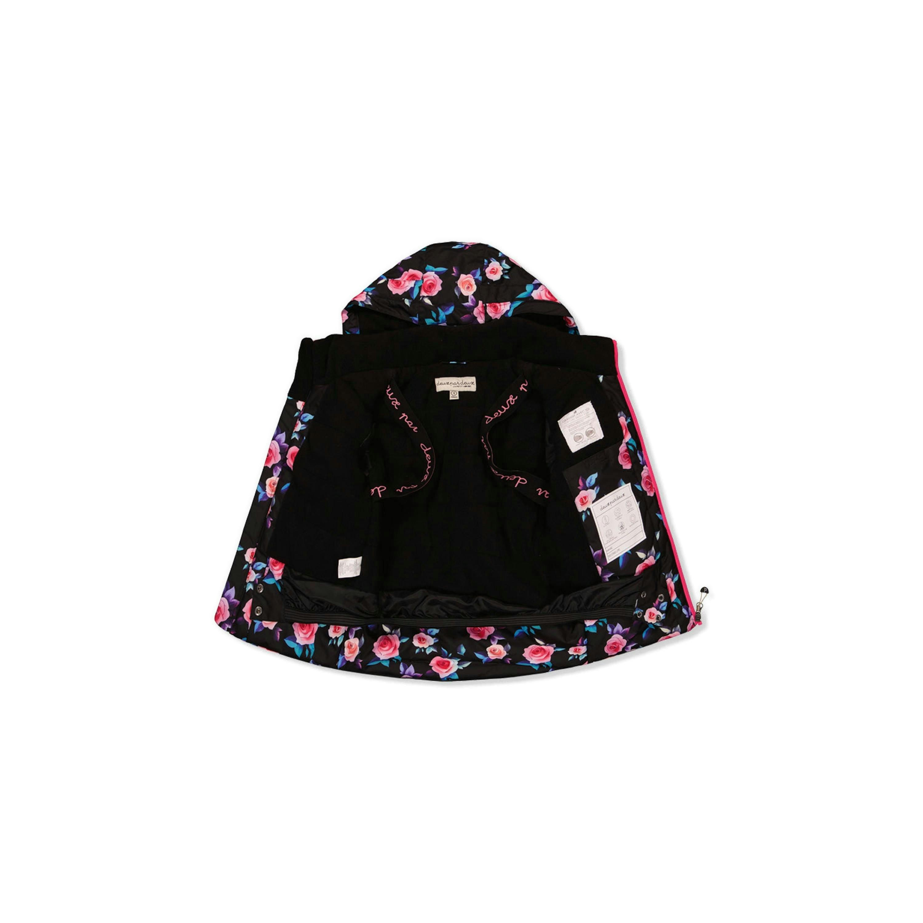 Two Piece Play Snowsuit Black Rose Print , view 5 of 6