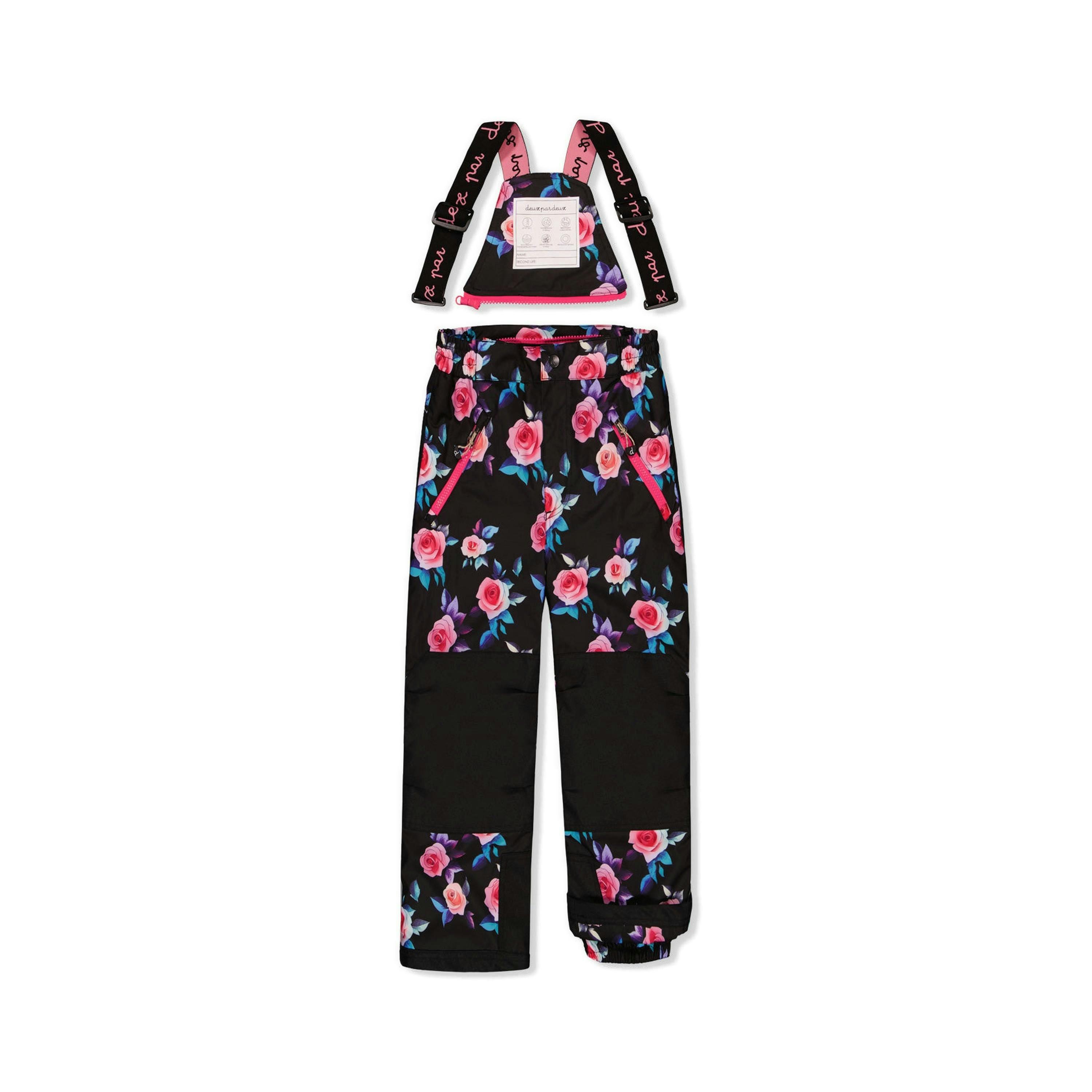 Two Piece Play Snowsuit Black Rose Print , view 6 of 6