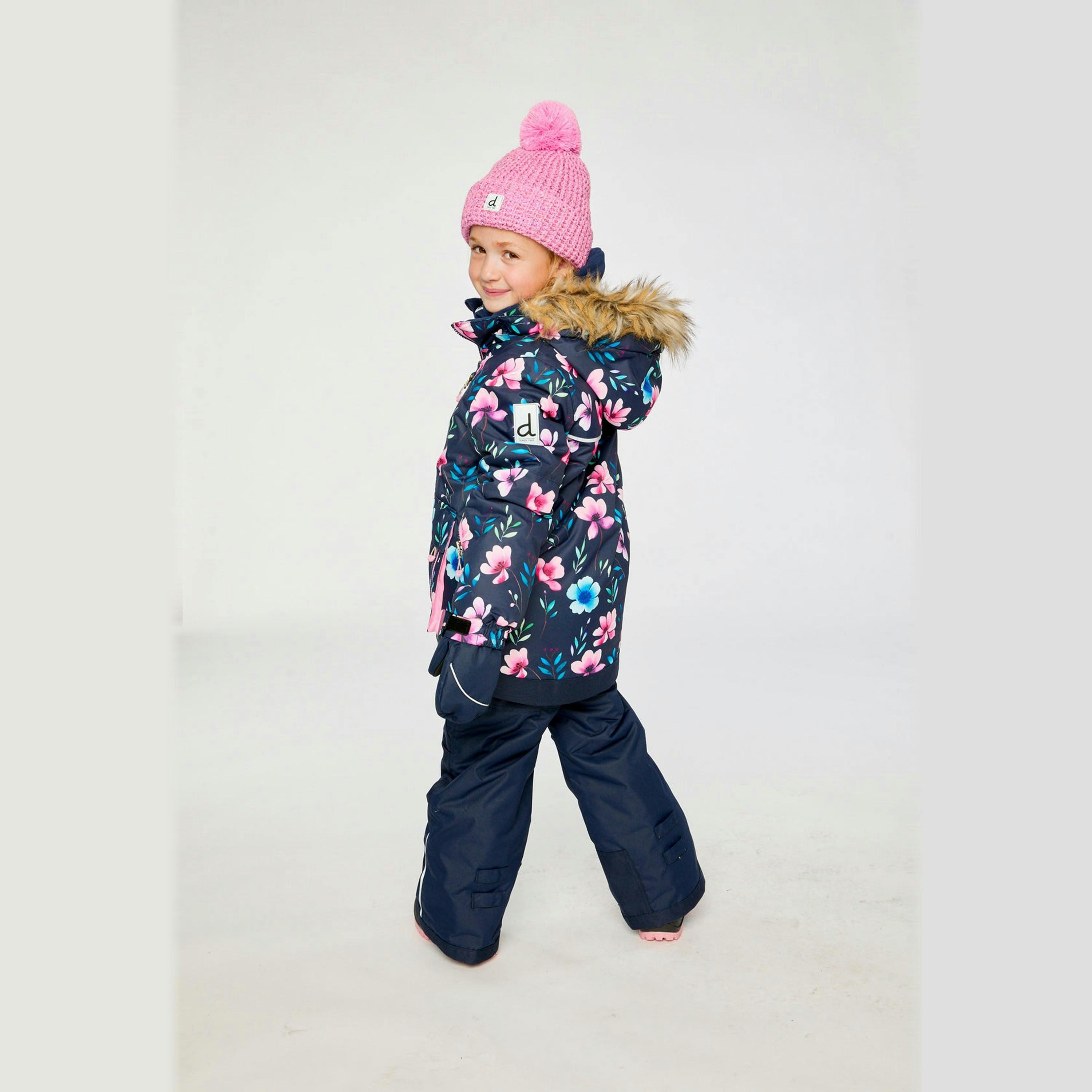 Two Piece Play Snowsuit Blue Floral Print , view 4 of 6