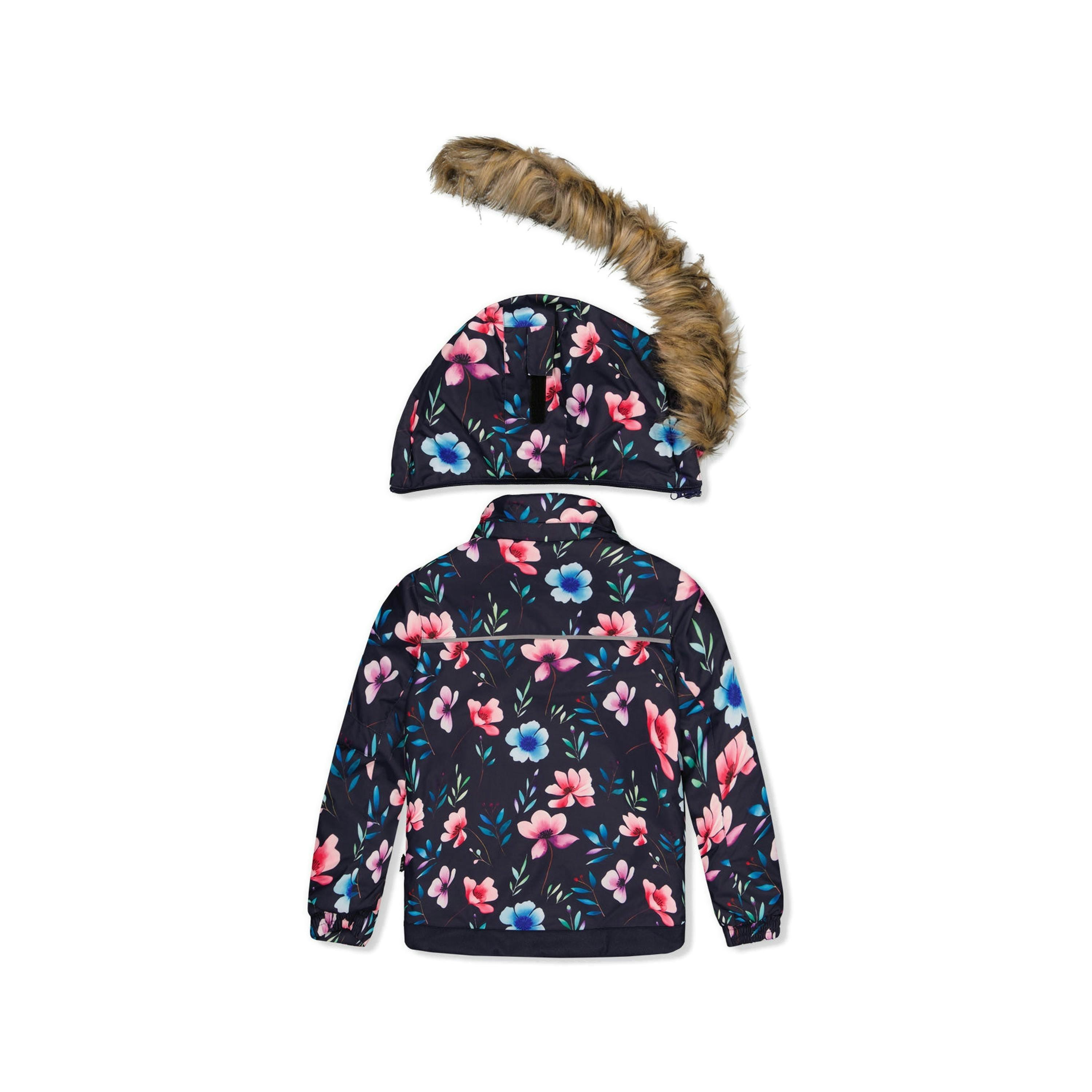 Two Piece Play Snowsuit Blue Floral Print , view 6 of 6