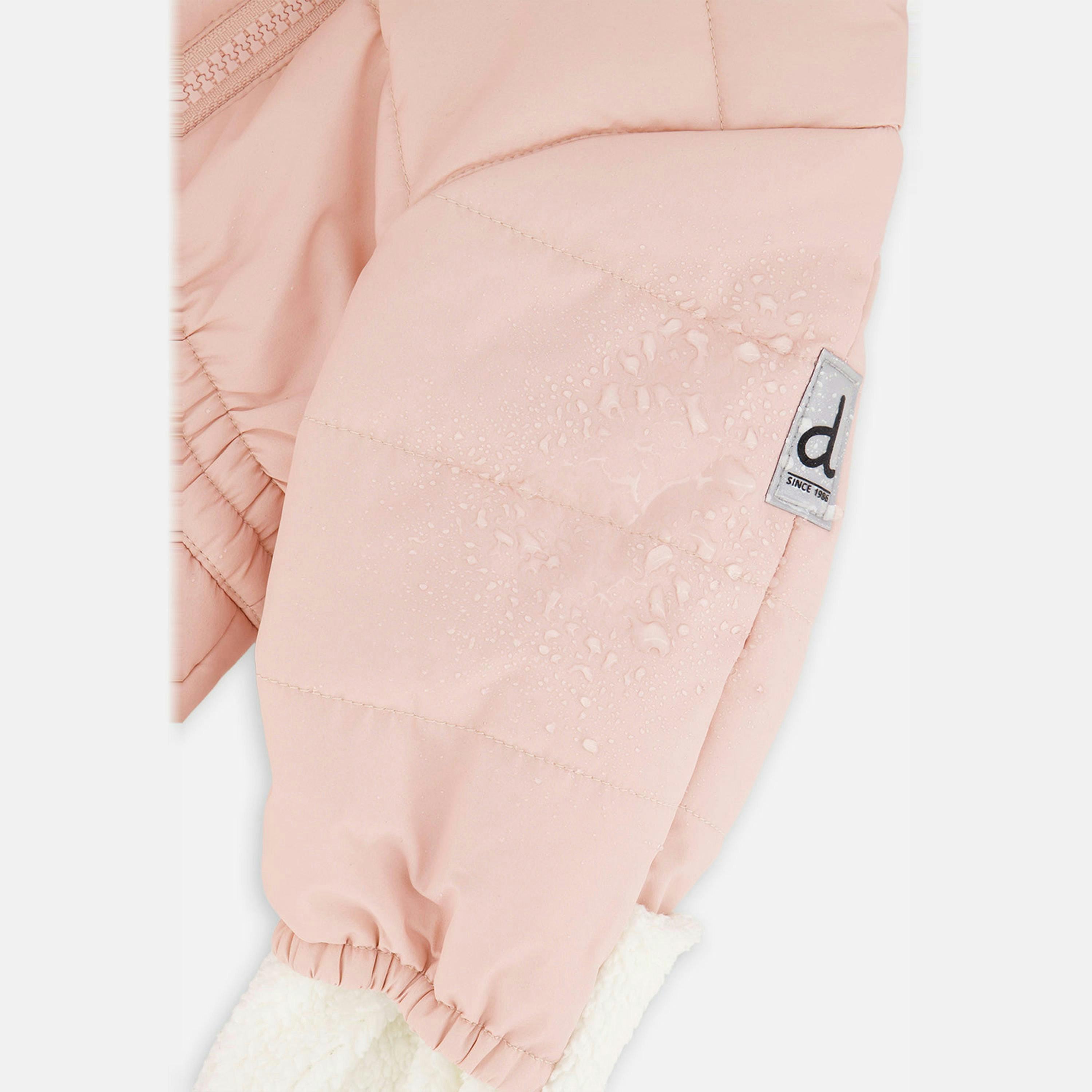 Baby One Piece Snowsuit For Car Seats Pale Dusty Pink , view 6 of 6