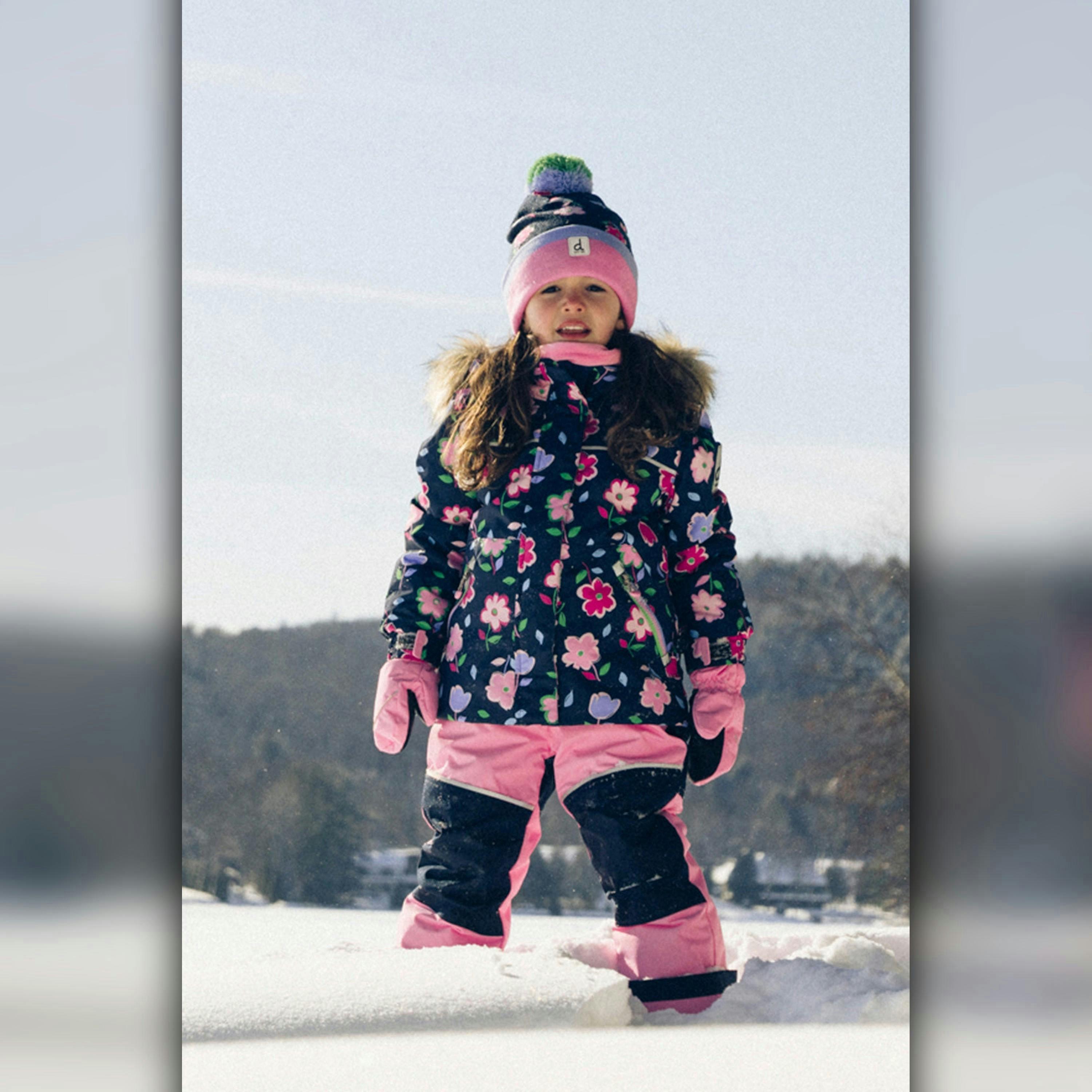 Two Piece Discover Snowsuit Blue Floral Print , view 2 of 6