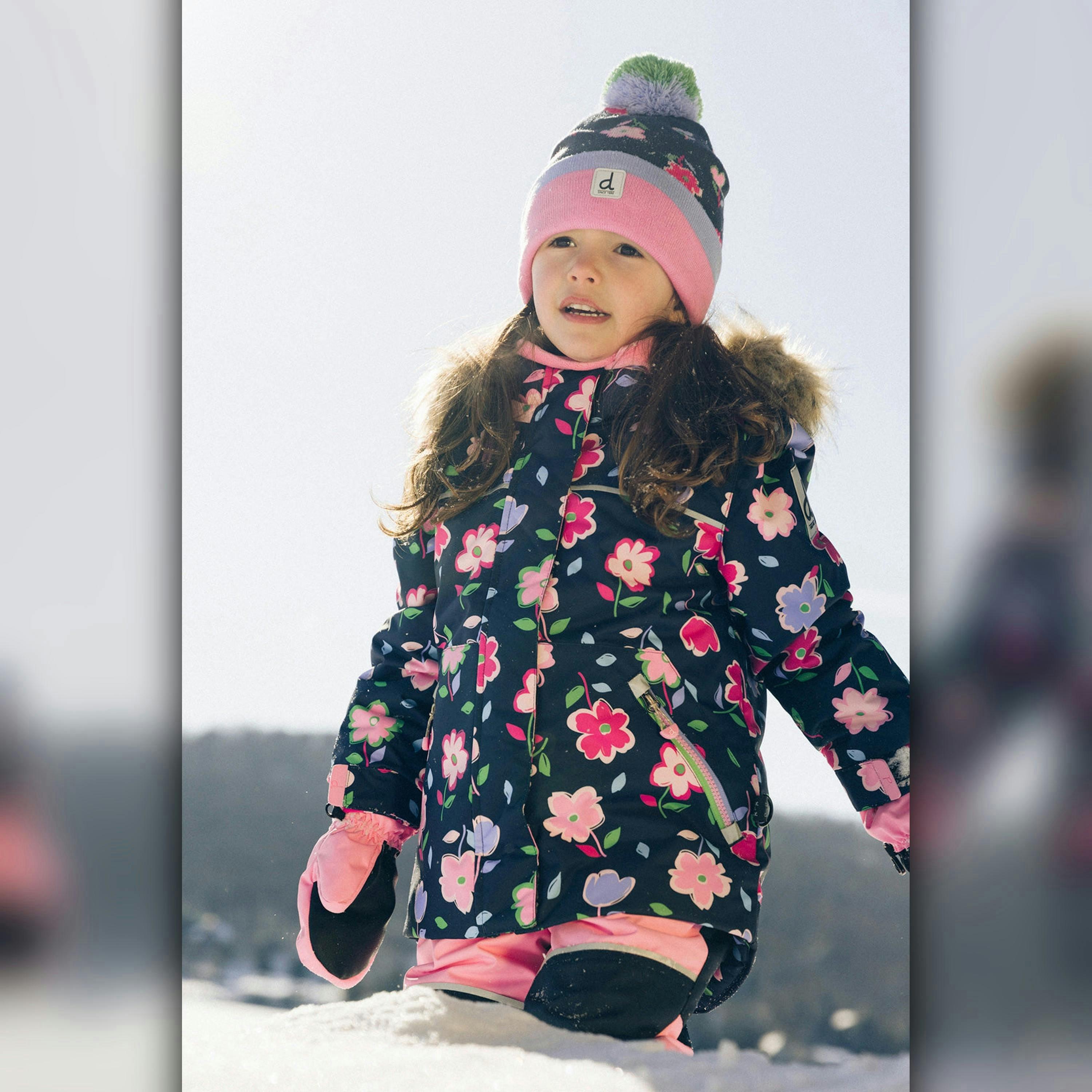 Two Piece Discover Snowsuit Blue Floral Print , view 3 of 6