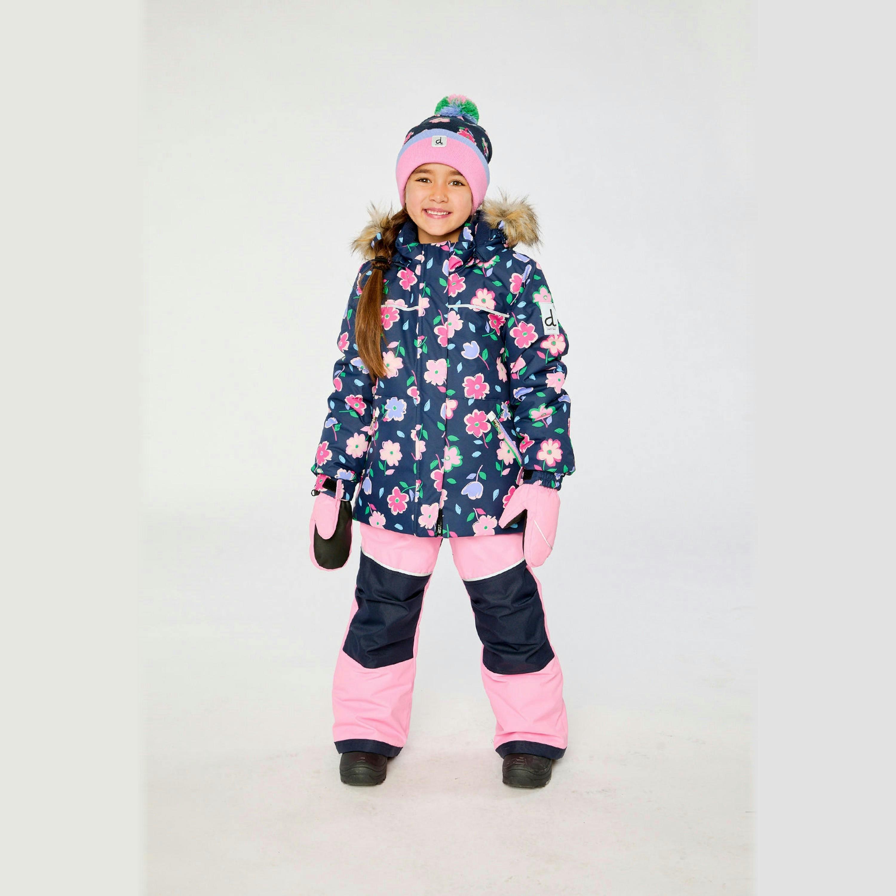 Two Piece Discover Snowsuit Blue Floral Print , view 4 of 6