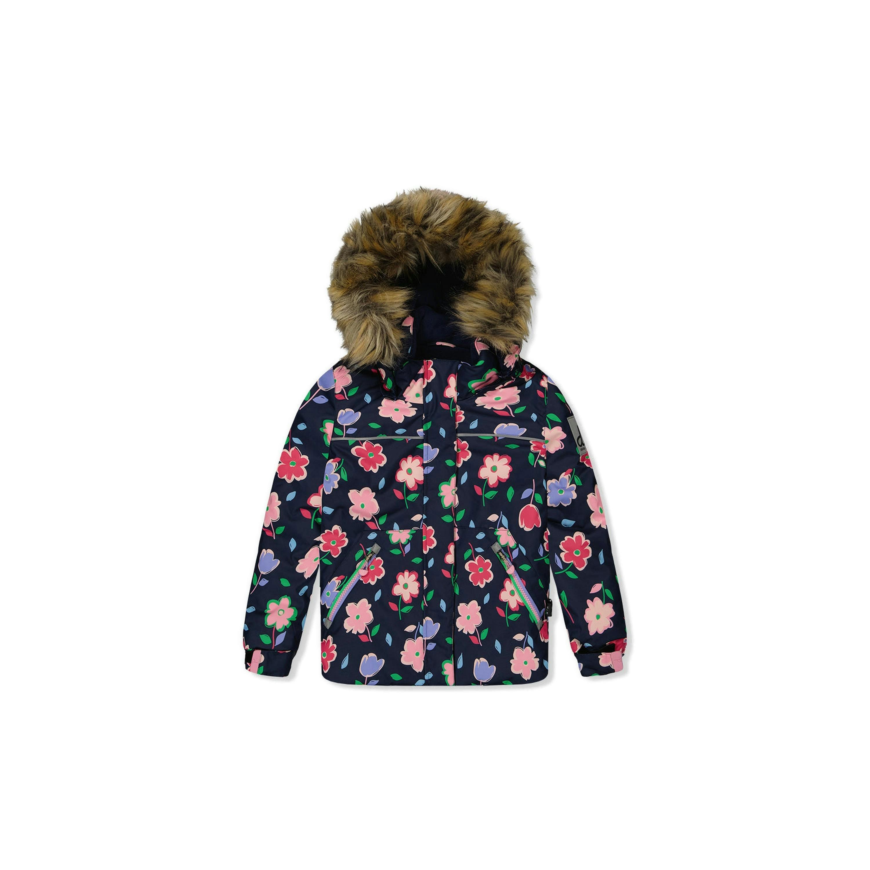 Two Piece Discover Snowsuit Blue Floral Print , view 6 of 6