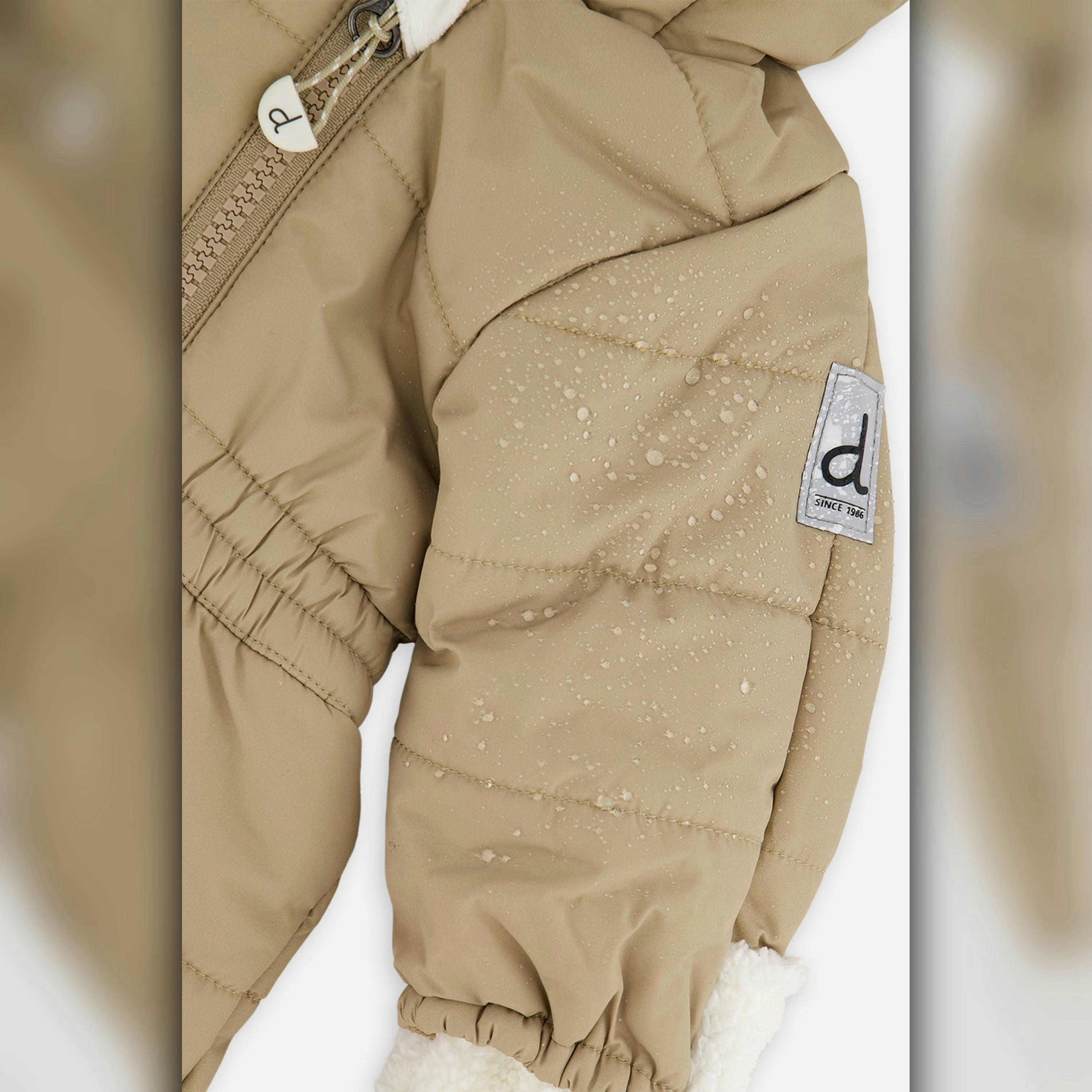 Baby One Piece Snowsuit For Car Seats Taupe , view 5 of 5
