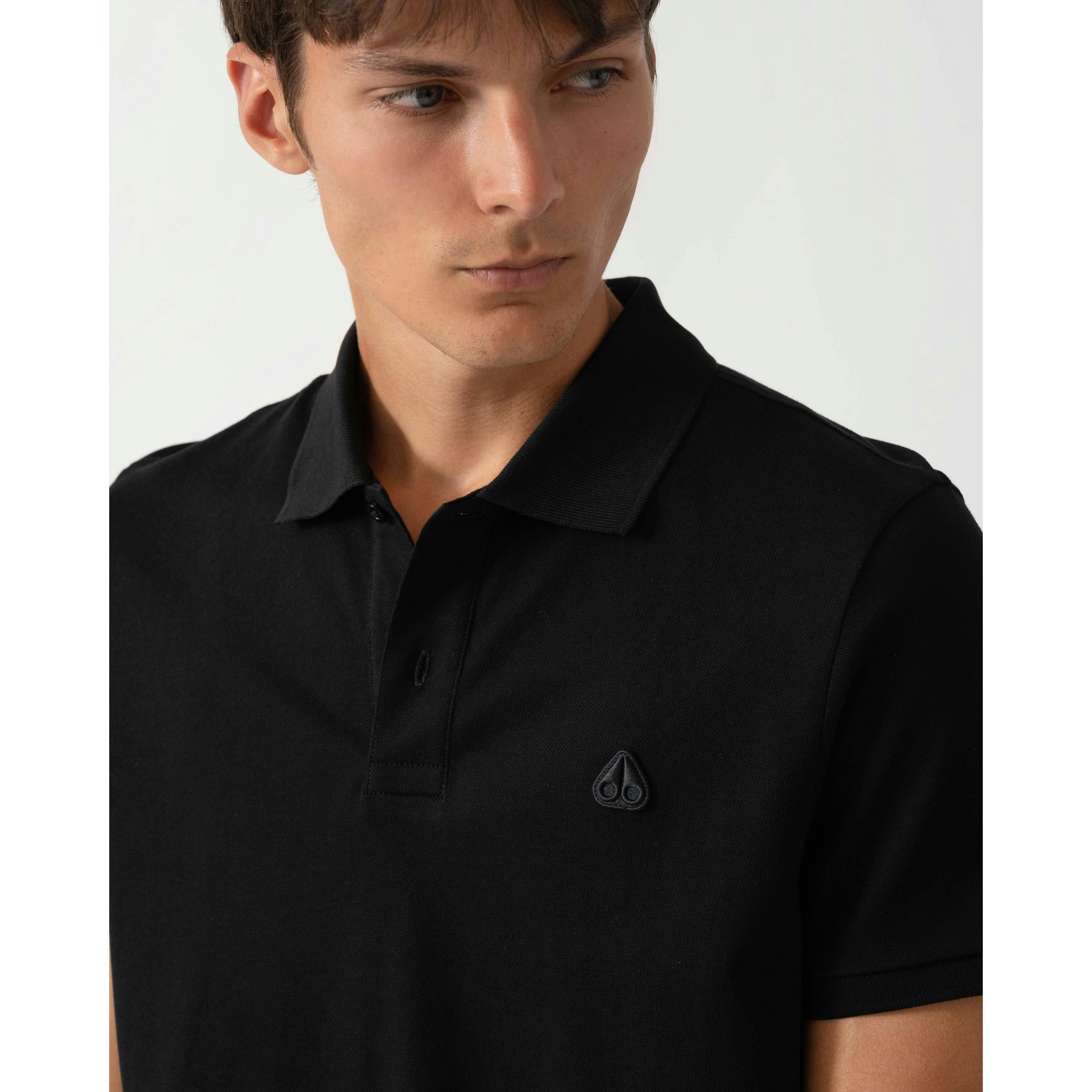 Moose Knuckles Polo Shirt  in Black , view 3 of 4