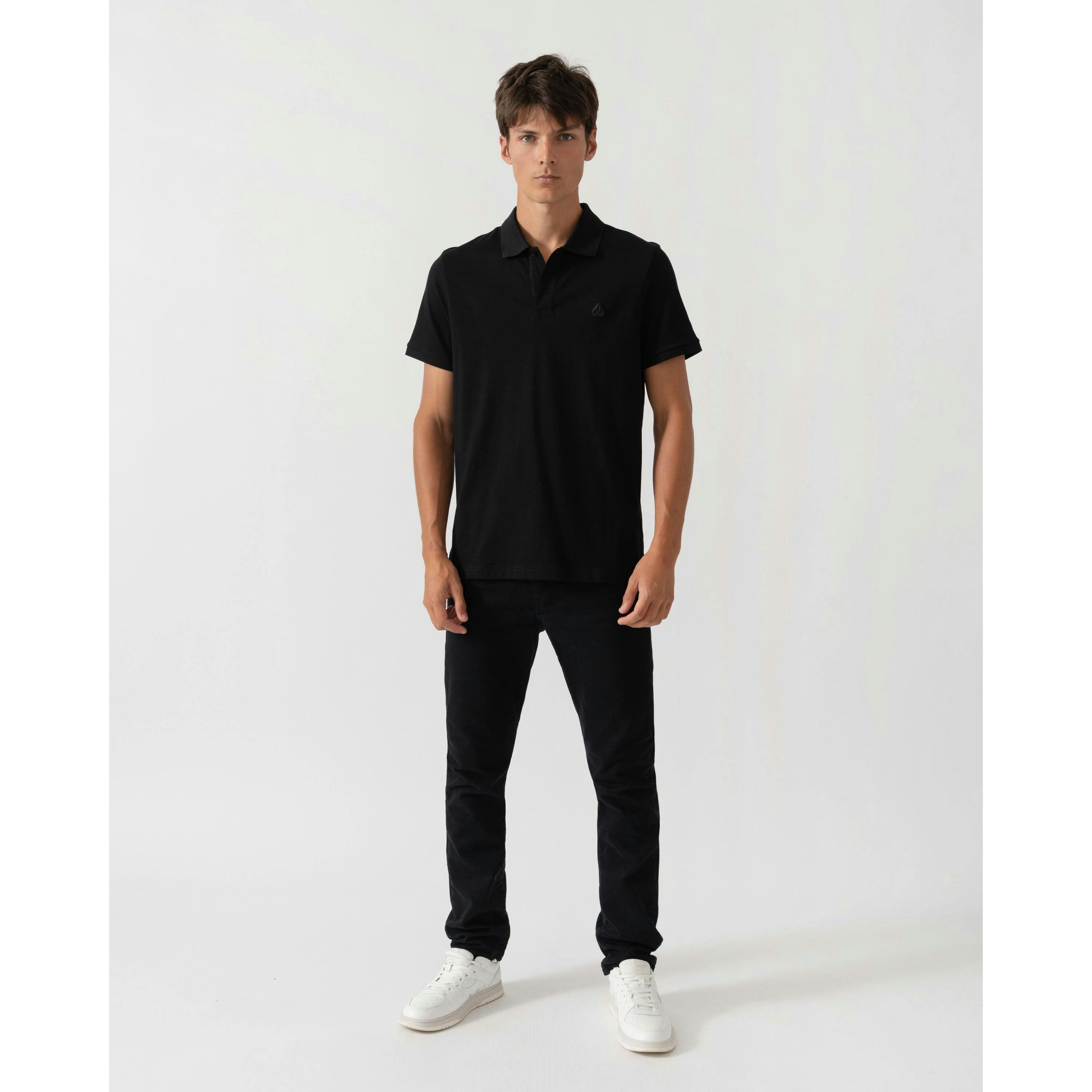 Moose Knuckles Polo Shirt  in Black , view 4 of 4