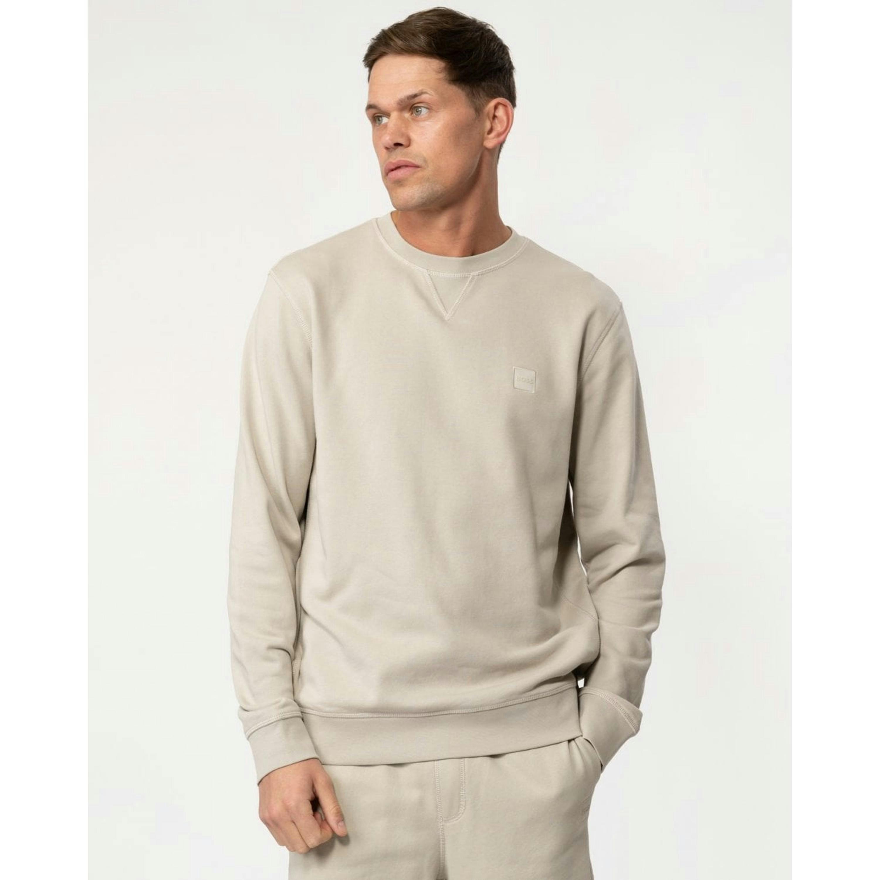 Hugo Boss Logo Patch Sweatshirt  in Grey , view 1 of 4
