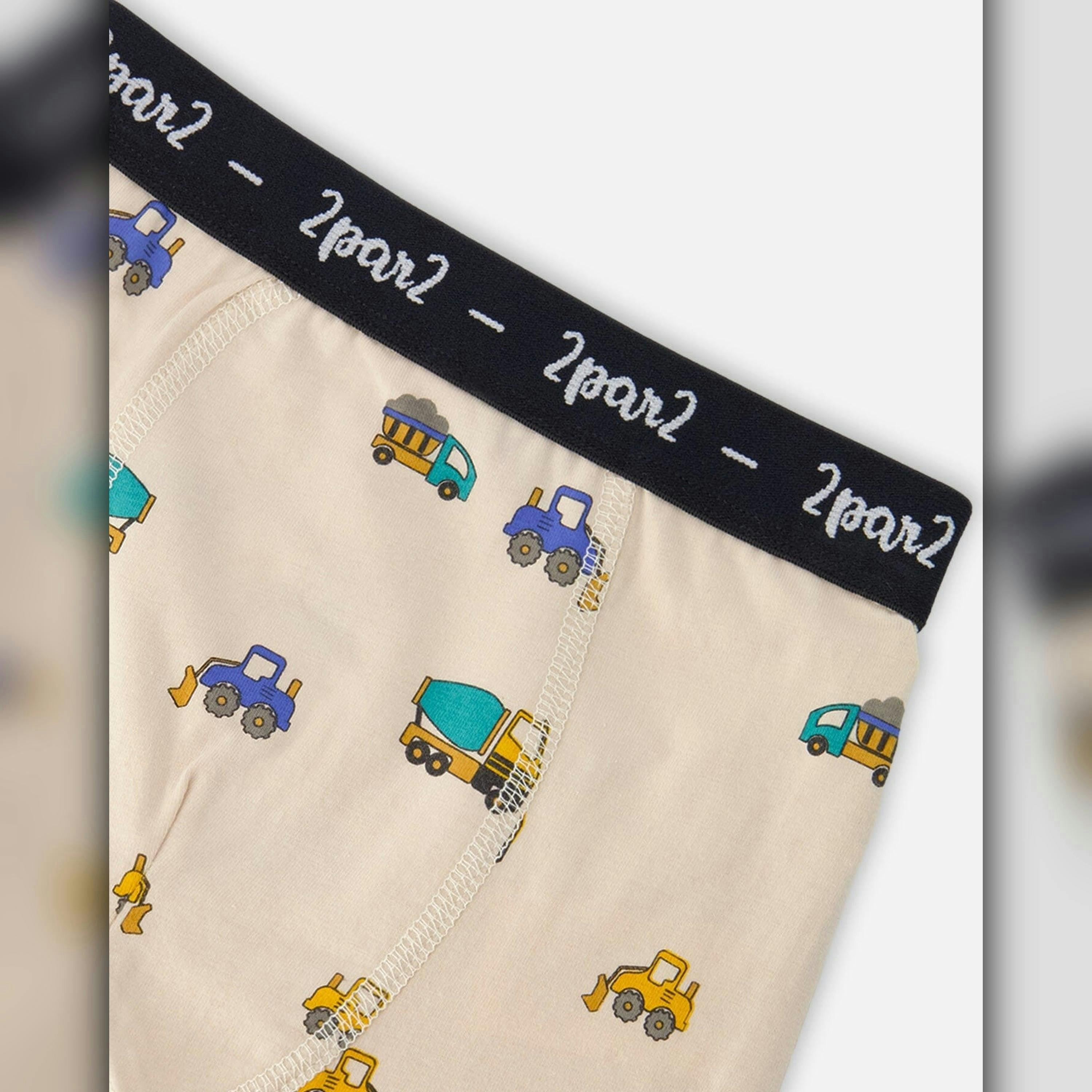 Organic Cotton Printed Adventure Boxers Pack Of 3 , view 2 of 4